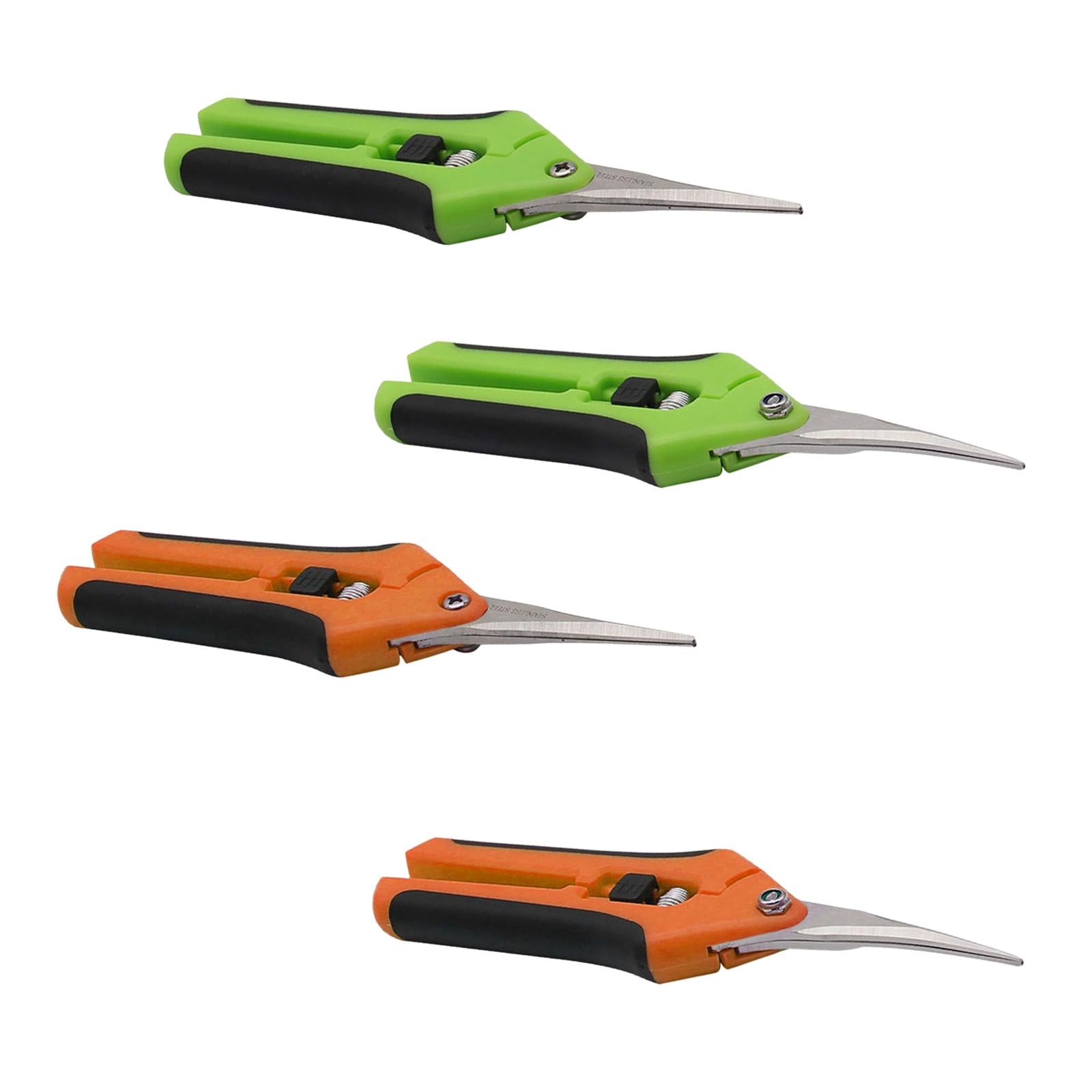 Precision Gardening Scissors Pruners Pruning Shears Green Straight Blade