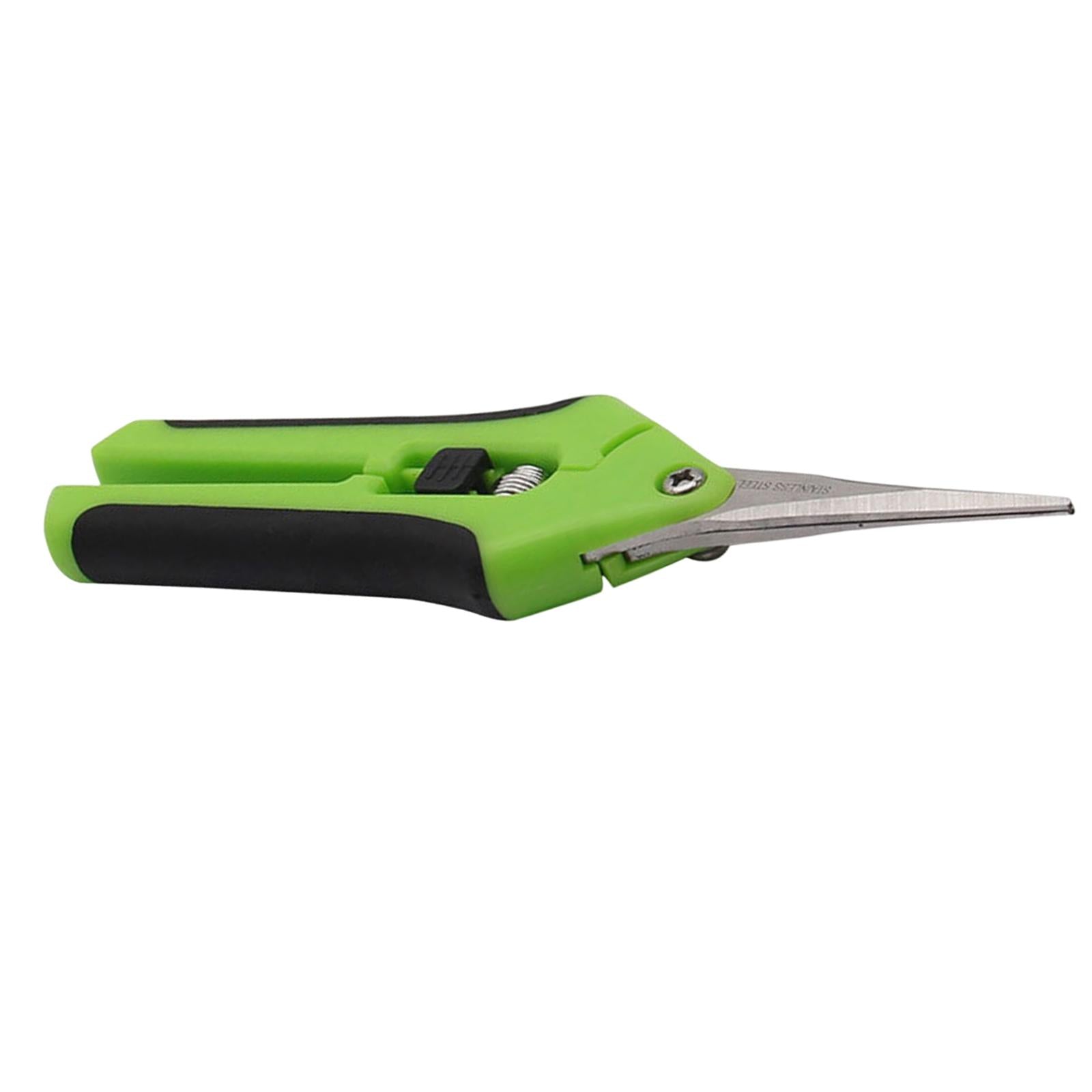 Precision Gardening Scissors Pruners Pruning Shears Green Straight Blade
