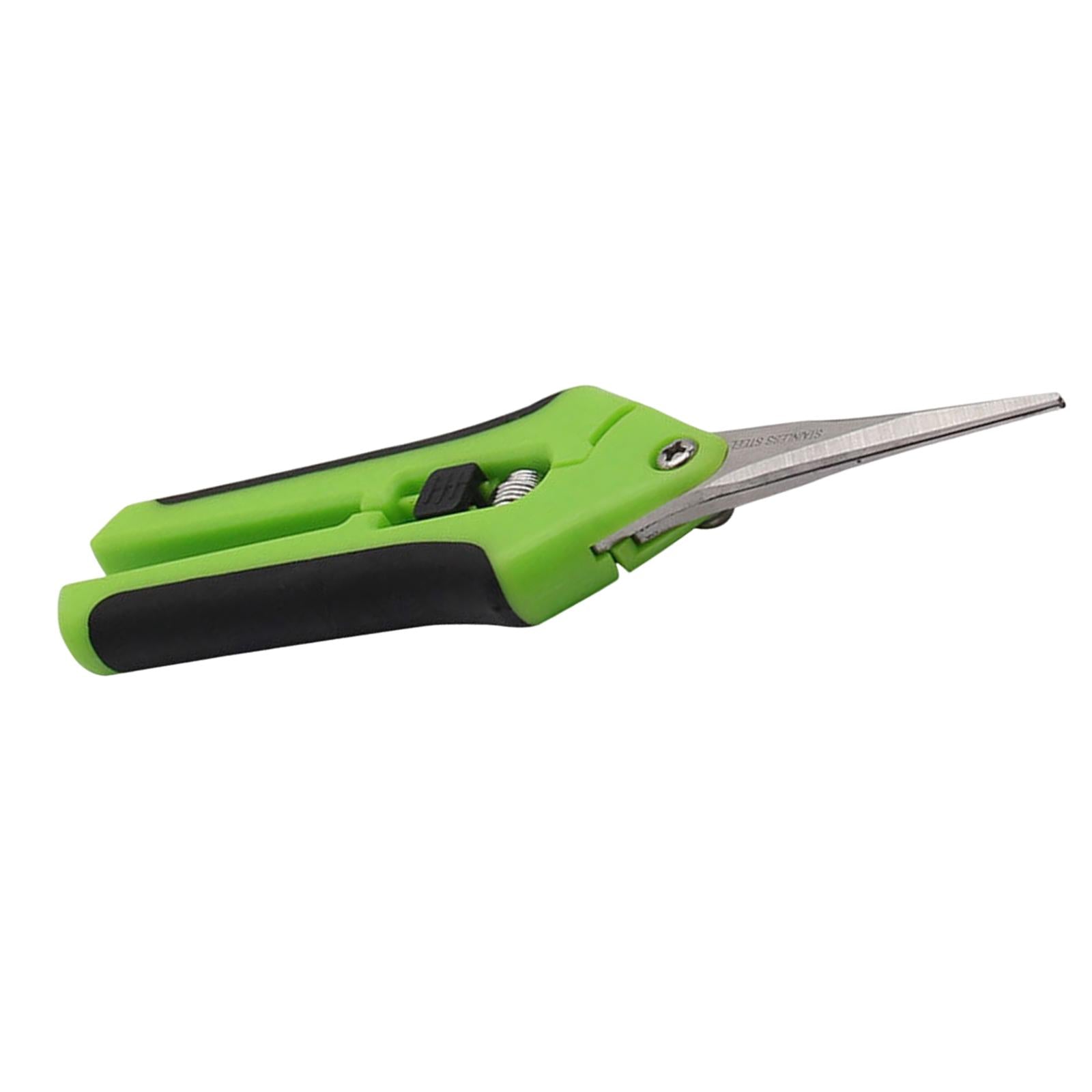 Precision Gardening Scissors Pruners Pruning Shears Green Straight Blade