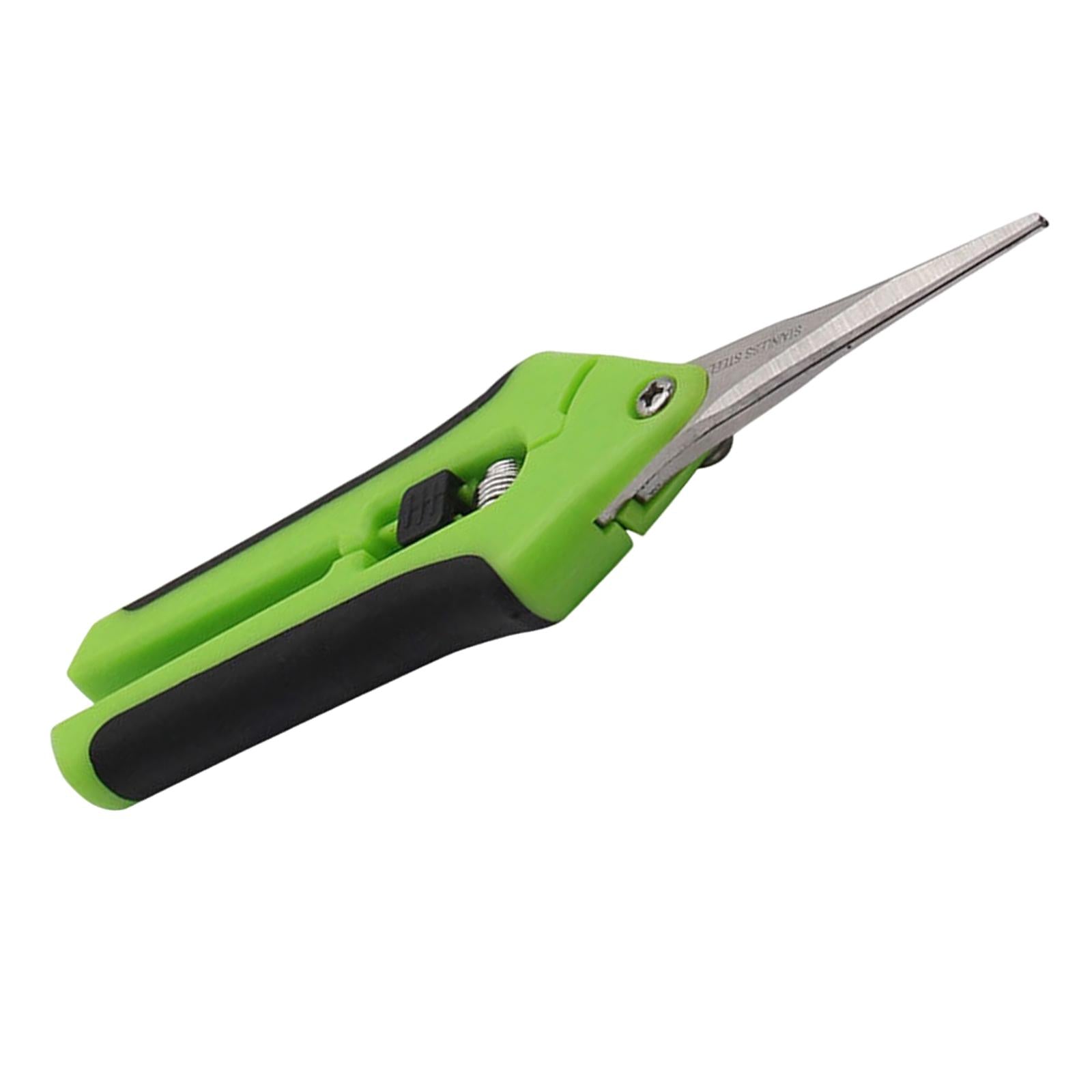 Precision Gardening Scissors Pruners Pruning Shears Green Straight Blade