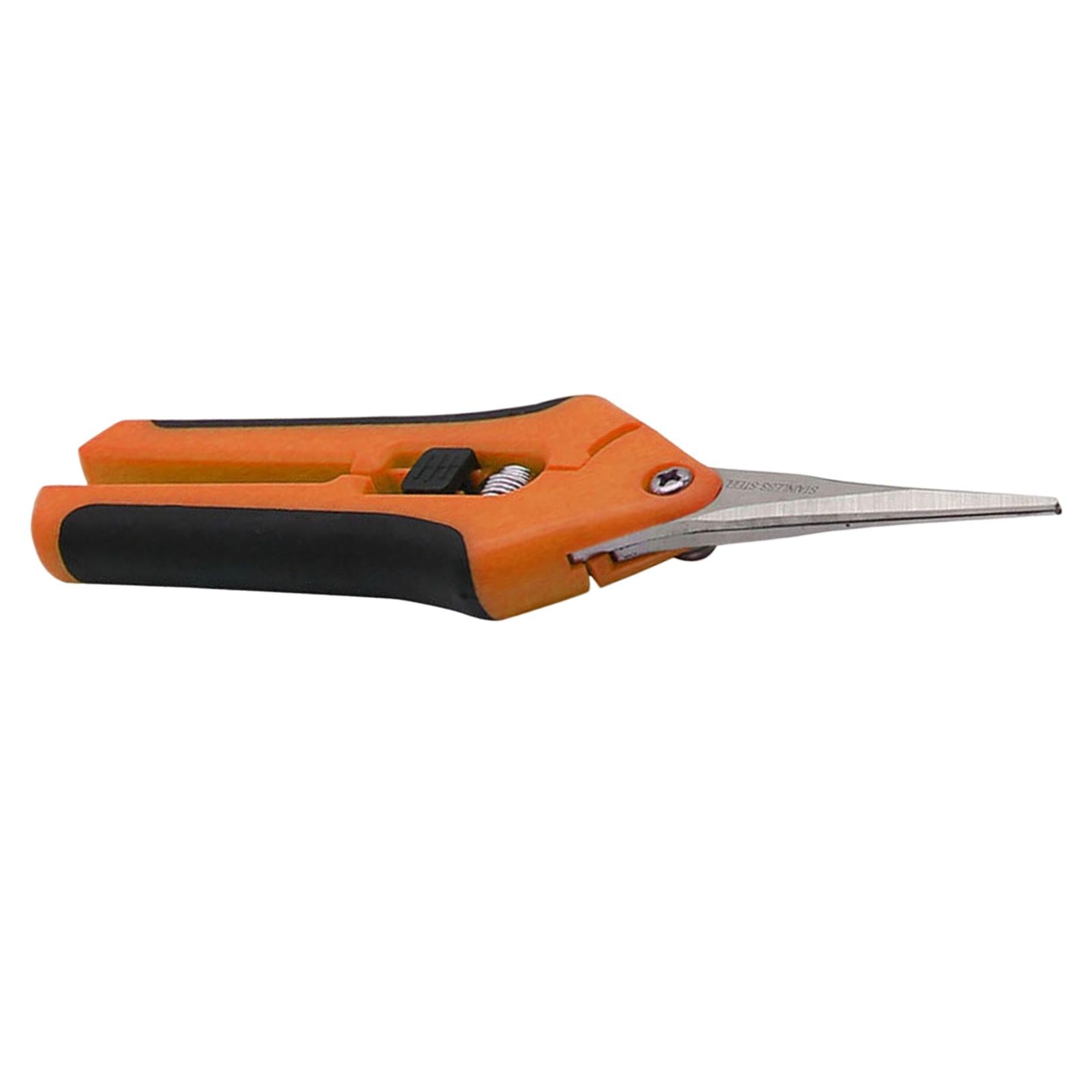 Precision Gardening Scissors Pruners Pruning Shears Orange Straight