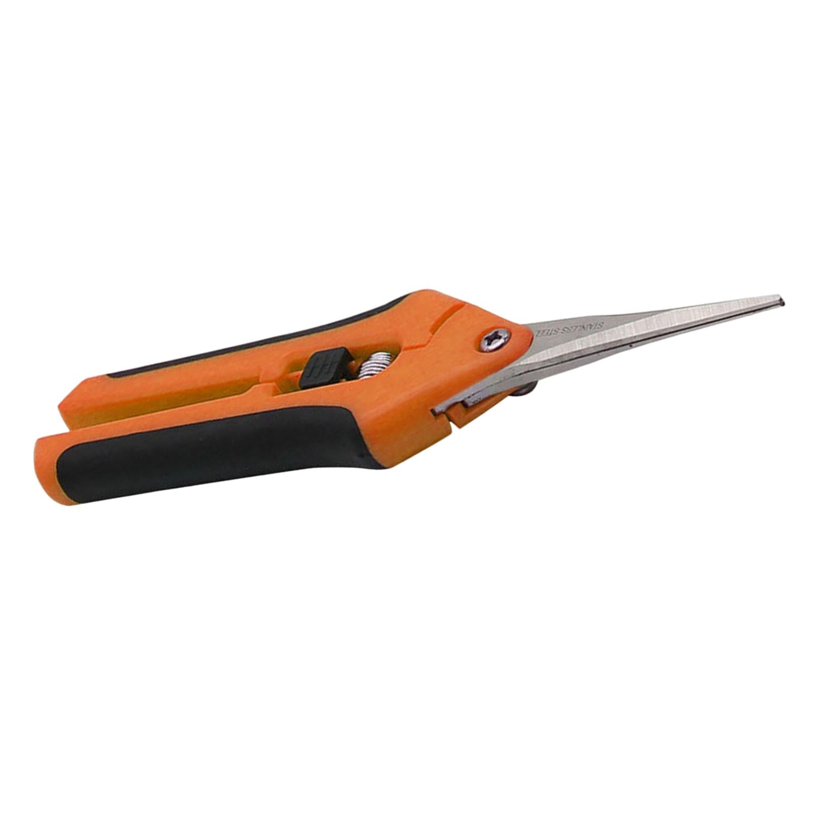 Precision Gardening Scissors Pruners Pruning Shears Orange Straight