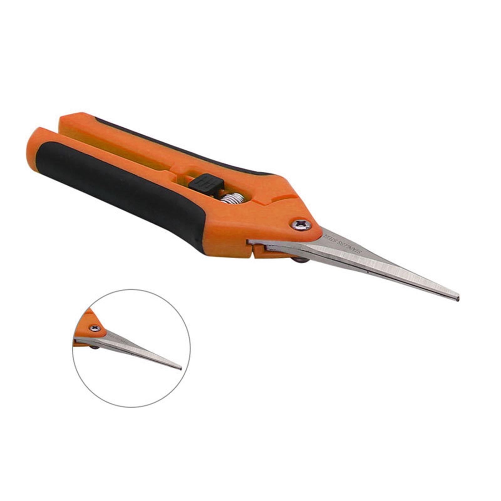 Precision Gardening Scissors Pruners Pruning Shears Orange Straight