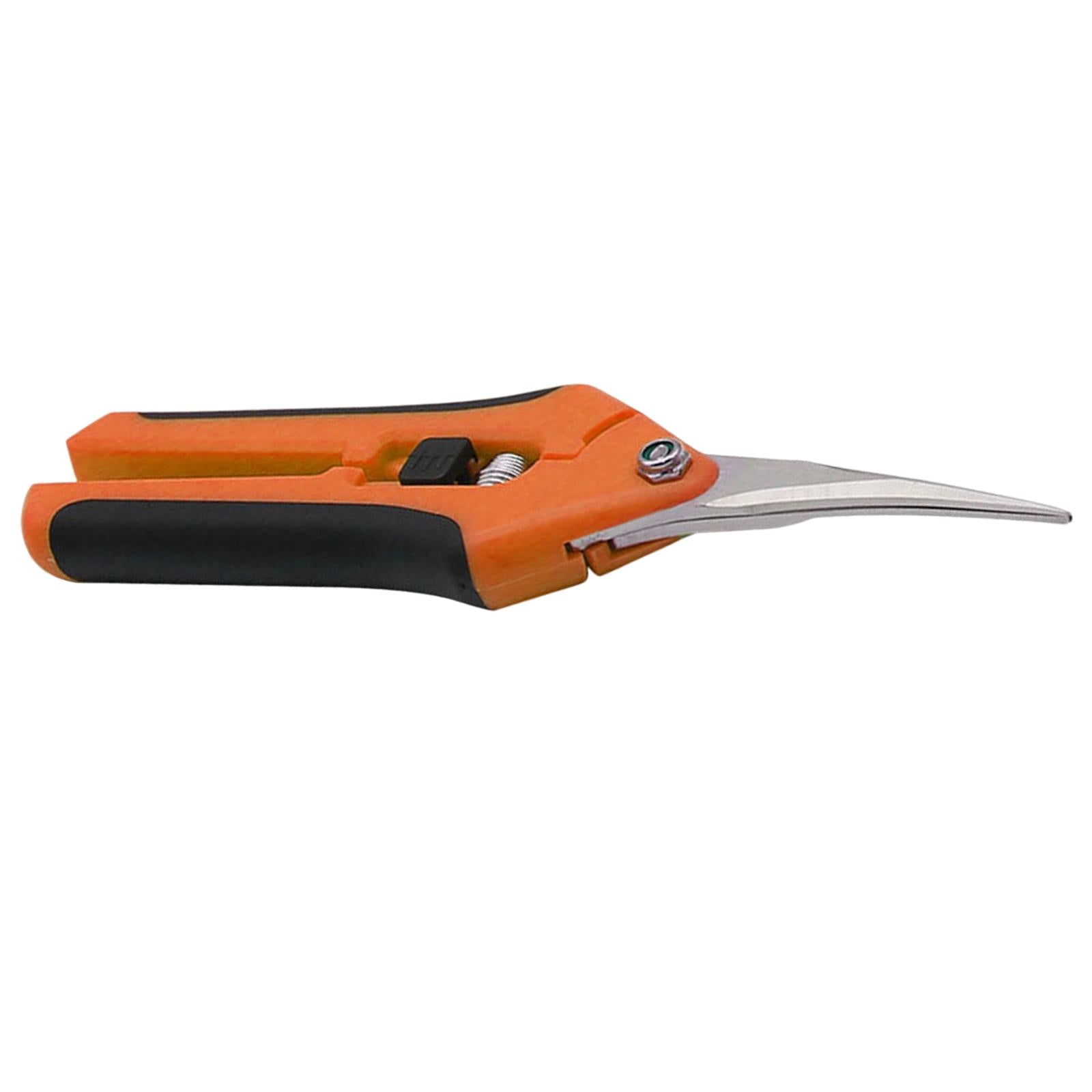 Precision Gardening Scissors Pruners Pruning Shears Orange Curved