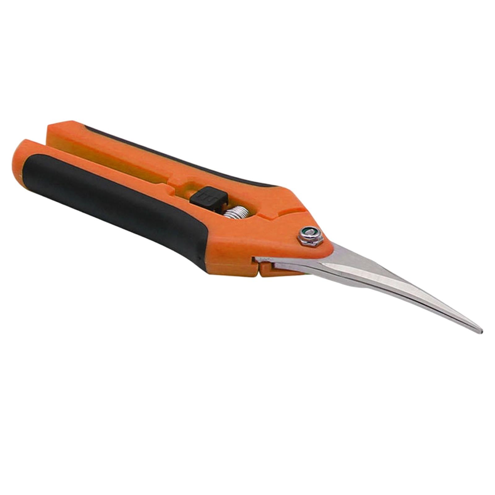 Precision Gardening Scissors Pruners Pruning Shears Orange Curved