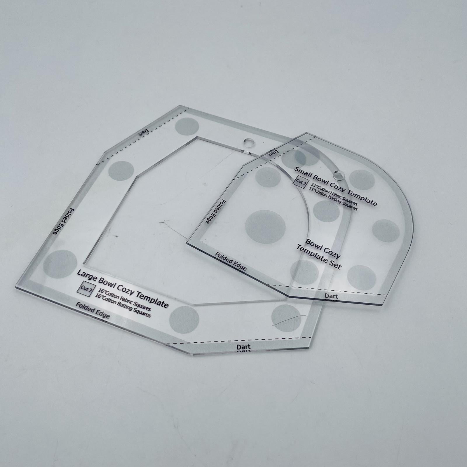 2Pcs Bowl Cozy Quilting Template DIY Crafts Tool Stencils for Sewing Machine L