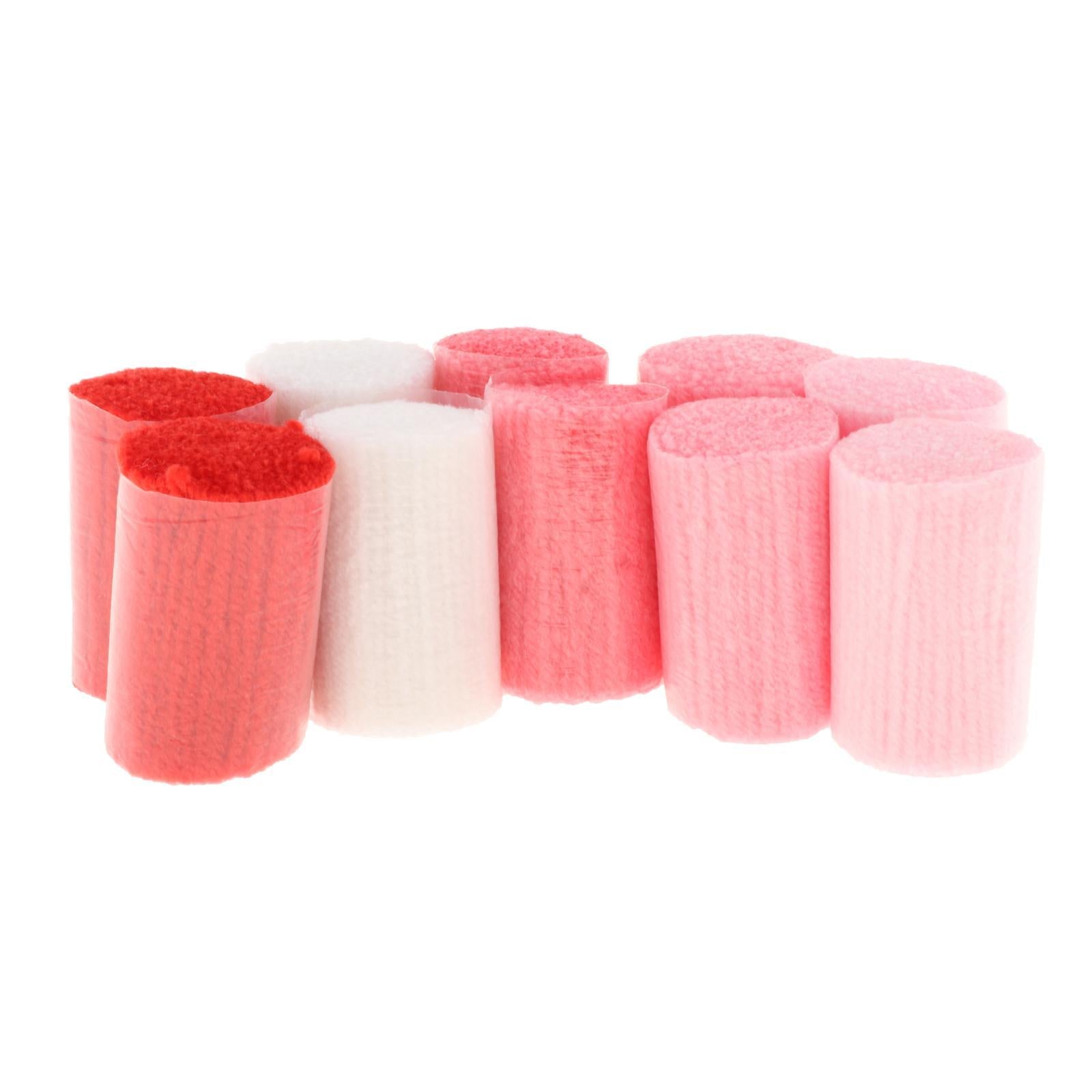 10 Pieces Acrylic Latch Hook Rug Yarn Pre Cut Cushion  Red  Series