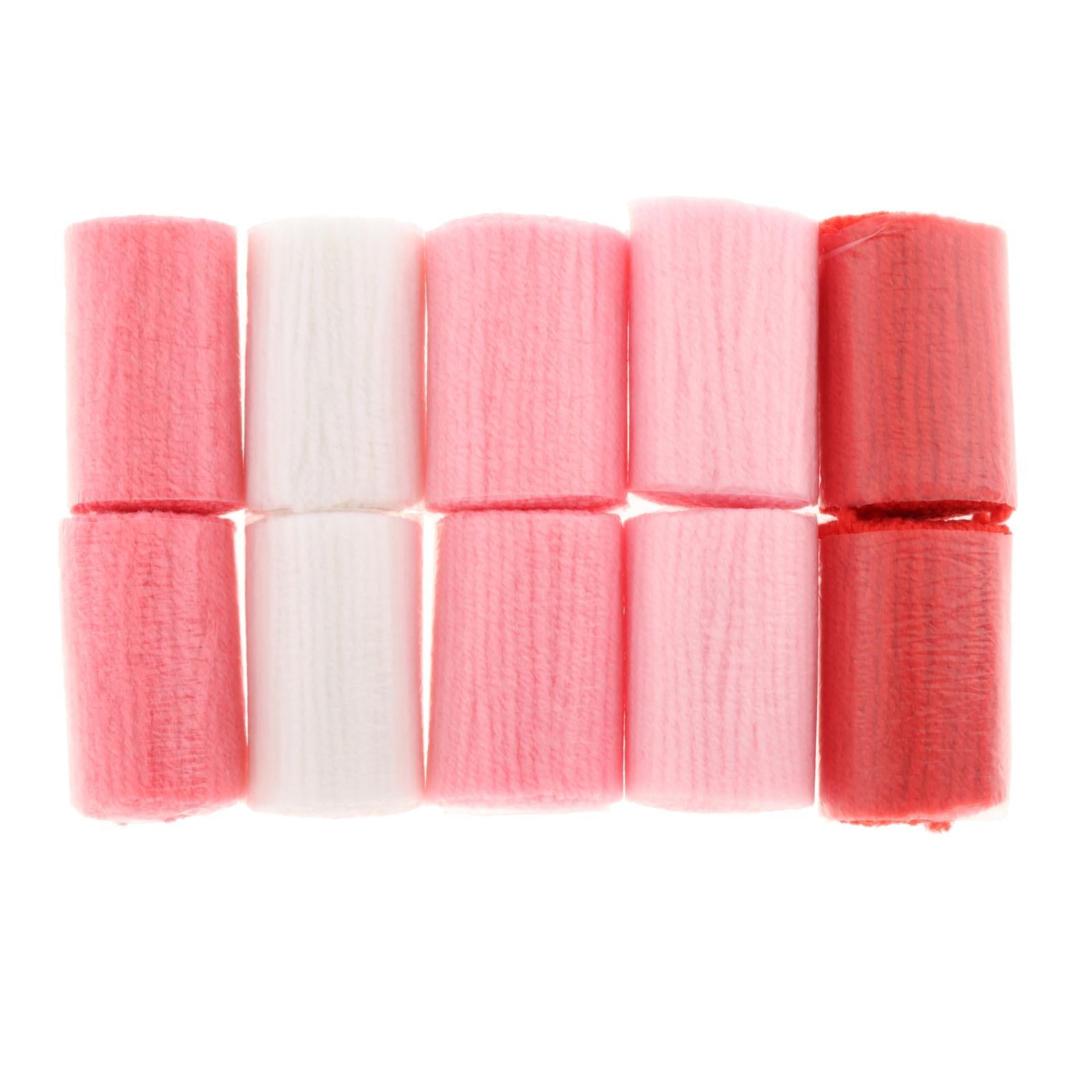 10 Pieces Acrylic Latch Hook Rug Yarn Pre Cut Cushion  Red  Series