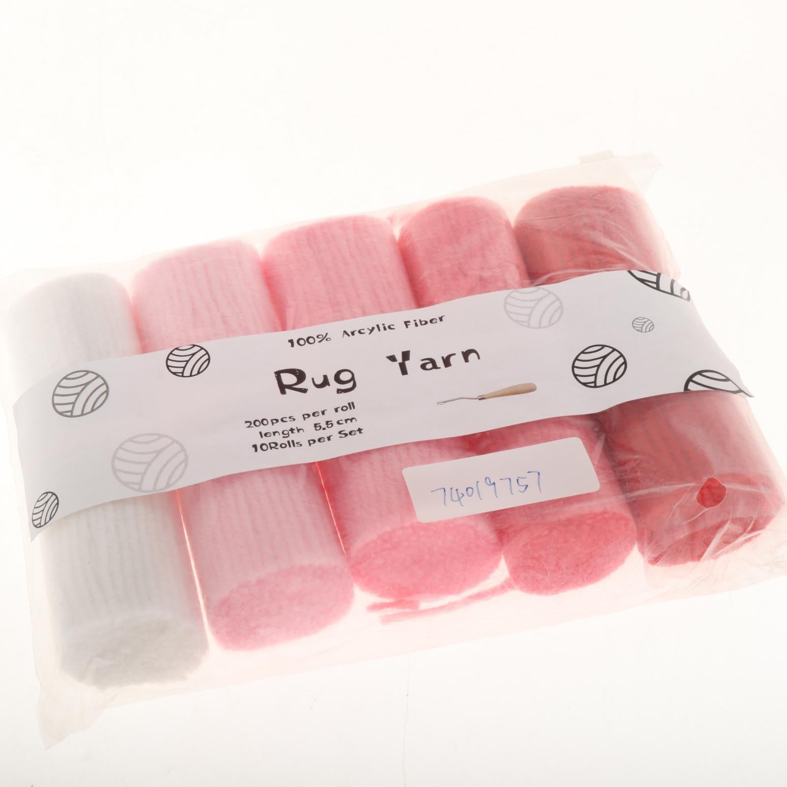 10 Pieces Acrylic Latch Hook Rug Yarn Pre Cut Cushion  Red  Series