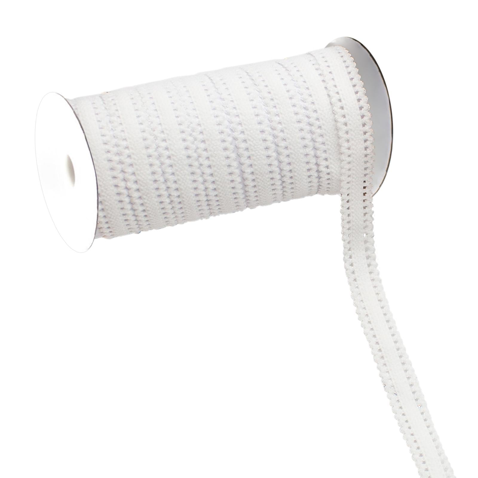 Lace Bias Tape 1 Roll 10 Yard Polyester String for Lingerie Hair Tie Couch White