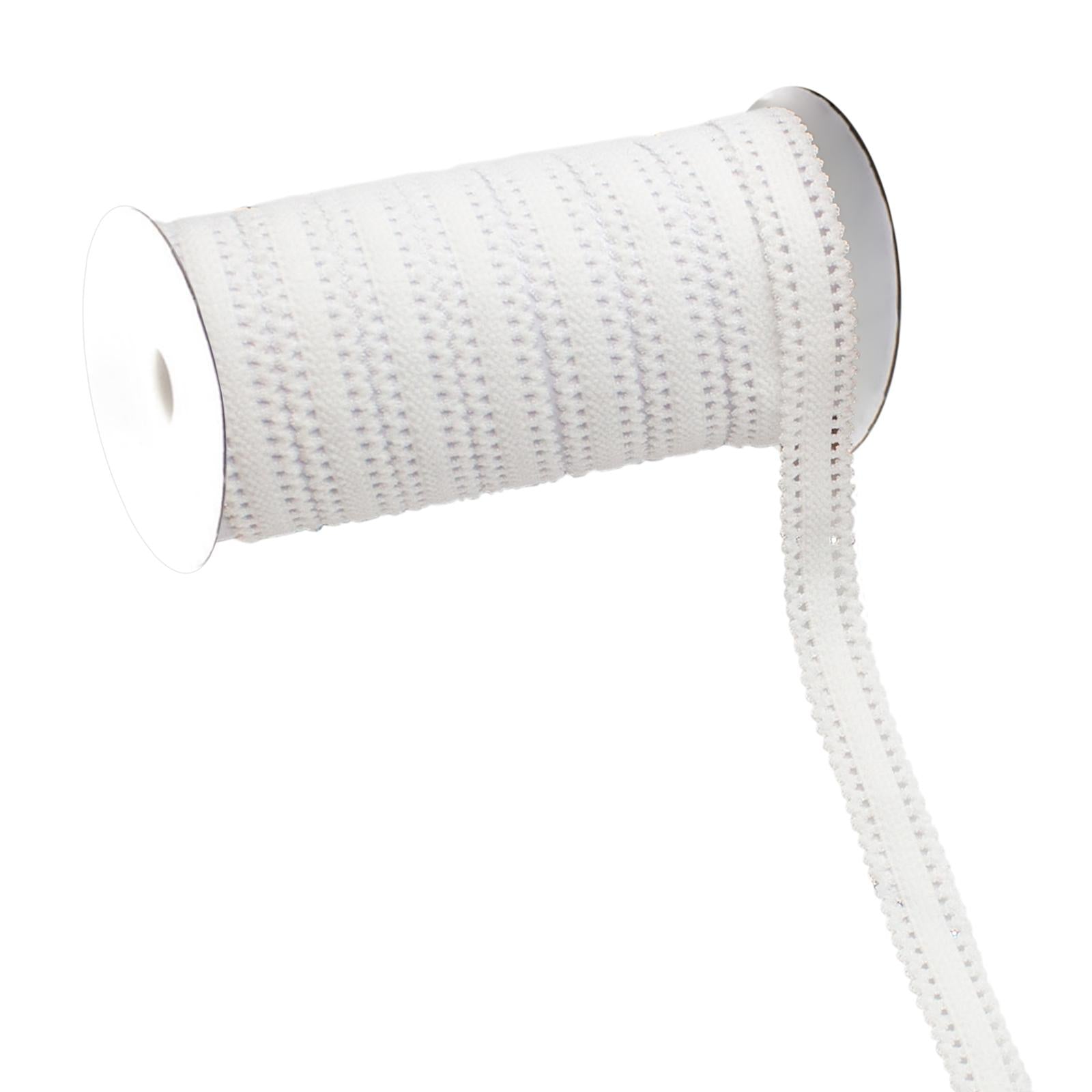 Lace Bias Tape 1 Roll 10 Yard Polyester String for Lingerie Hair Tie Couch White