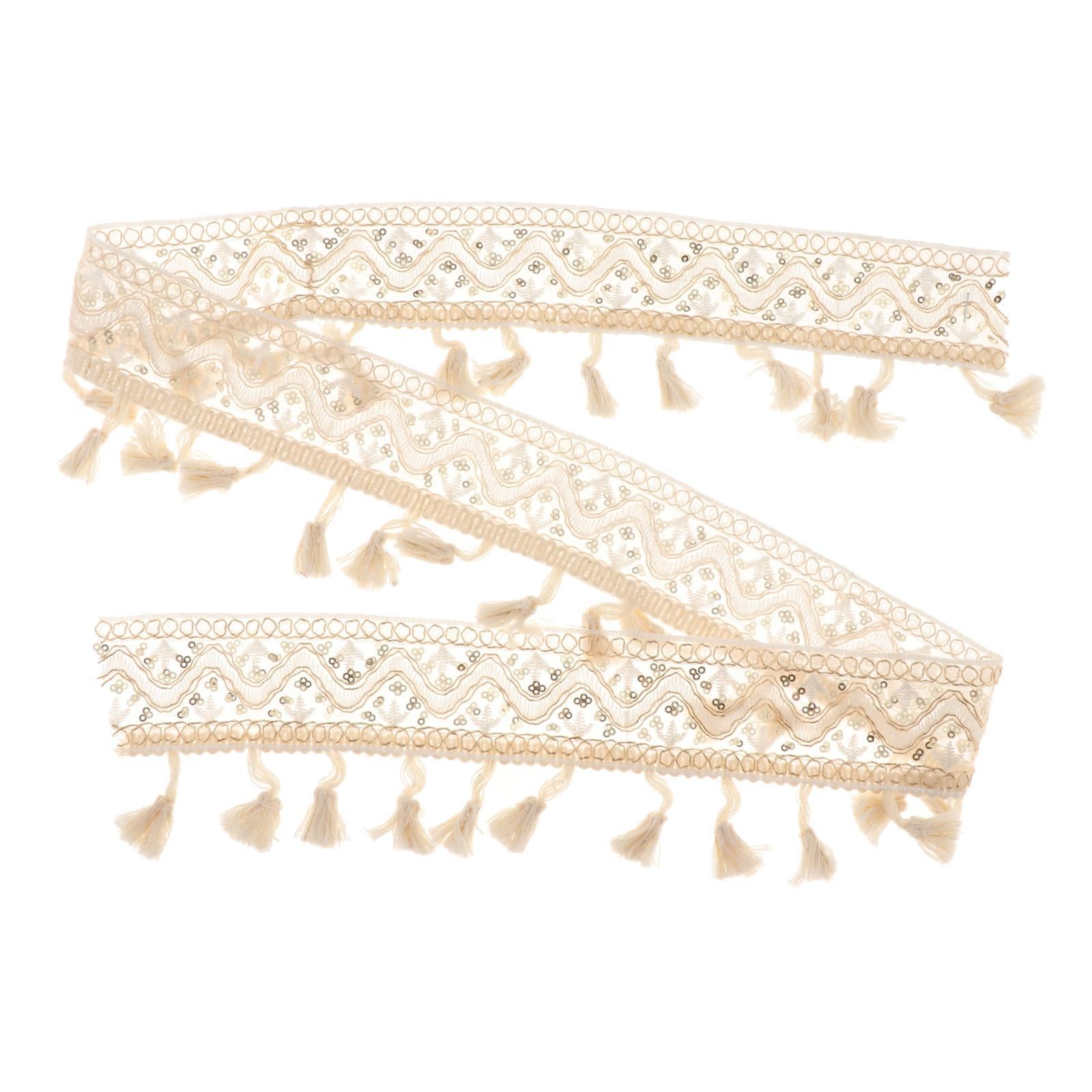 Embroidery Floral Trim 36'' DIY Accs Pillow Border Trim for Hand Sewing C