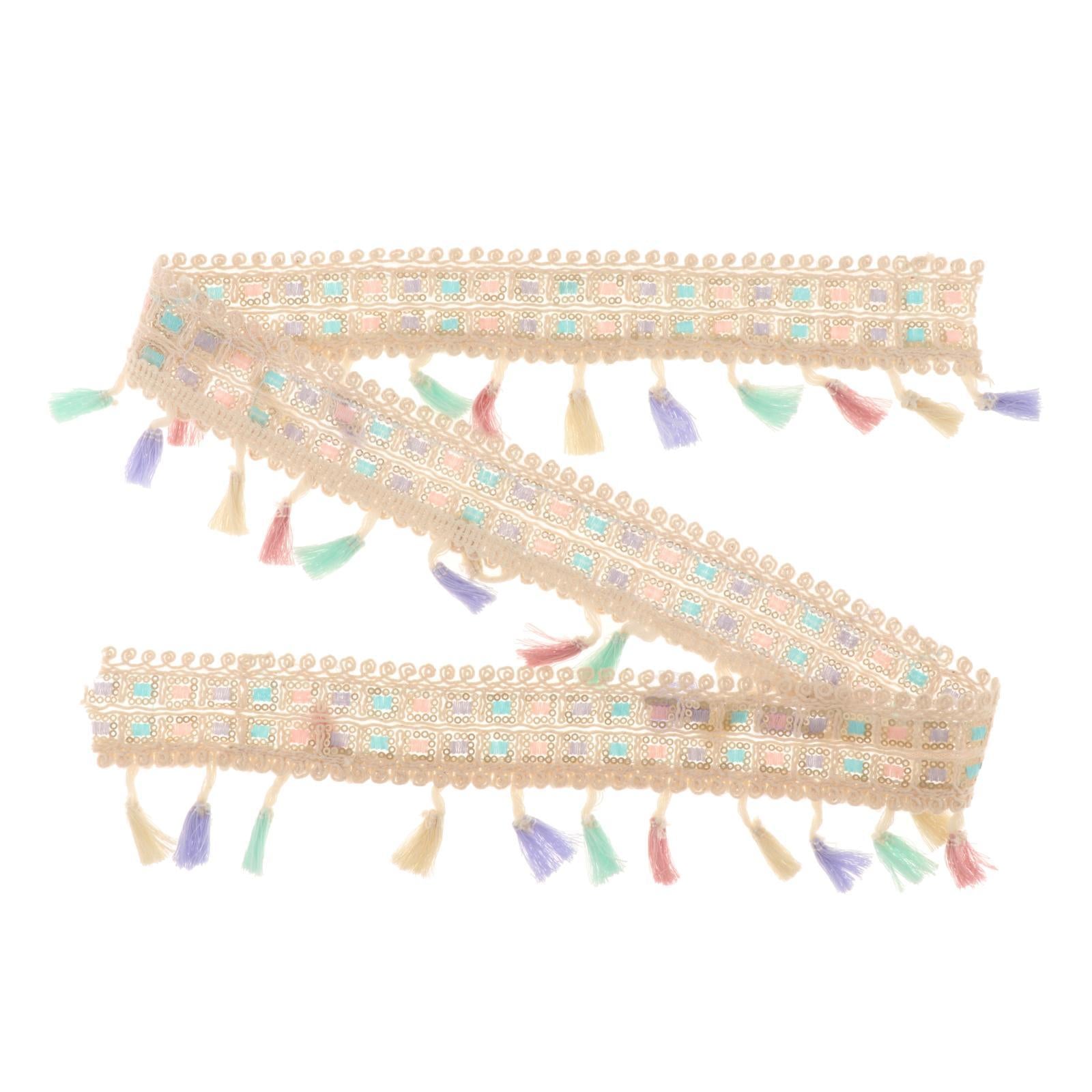 Embroidery Floral Trim 36'' DIY Accs Pillow Border Trim for Hand Sewing D