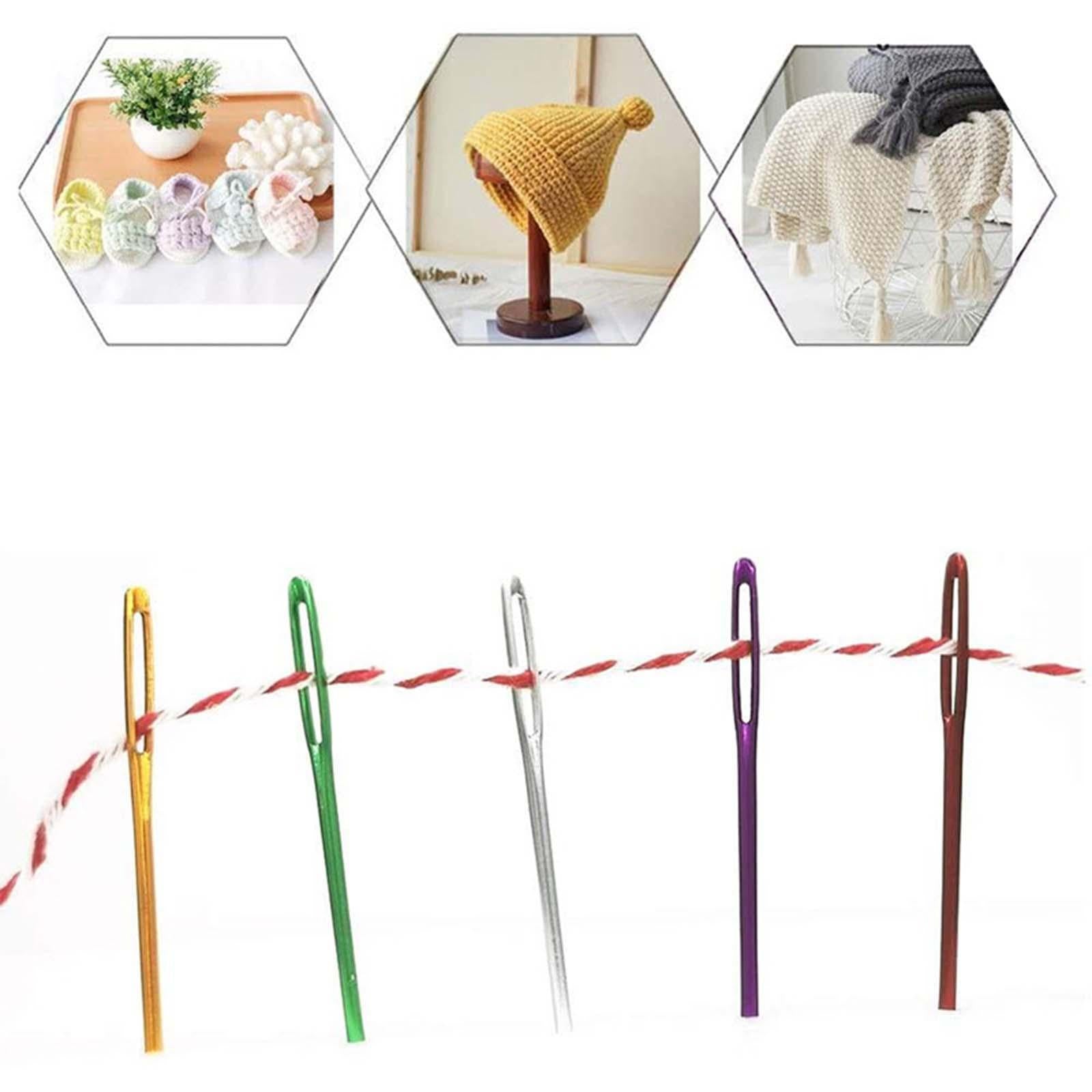 12x Yarn Needles Set Crochet Knitting Sewing Tools Bent Kit DIY Tapestry