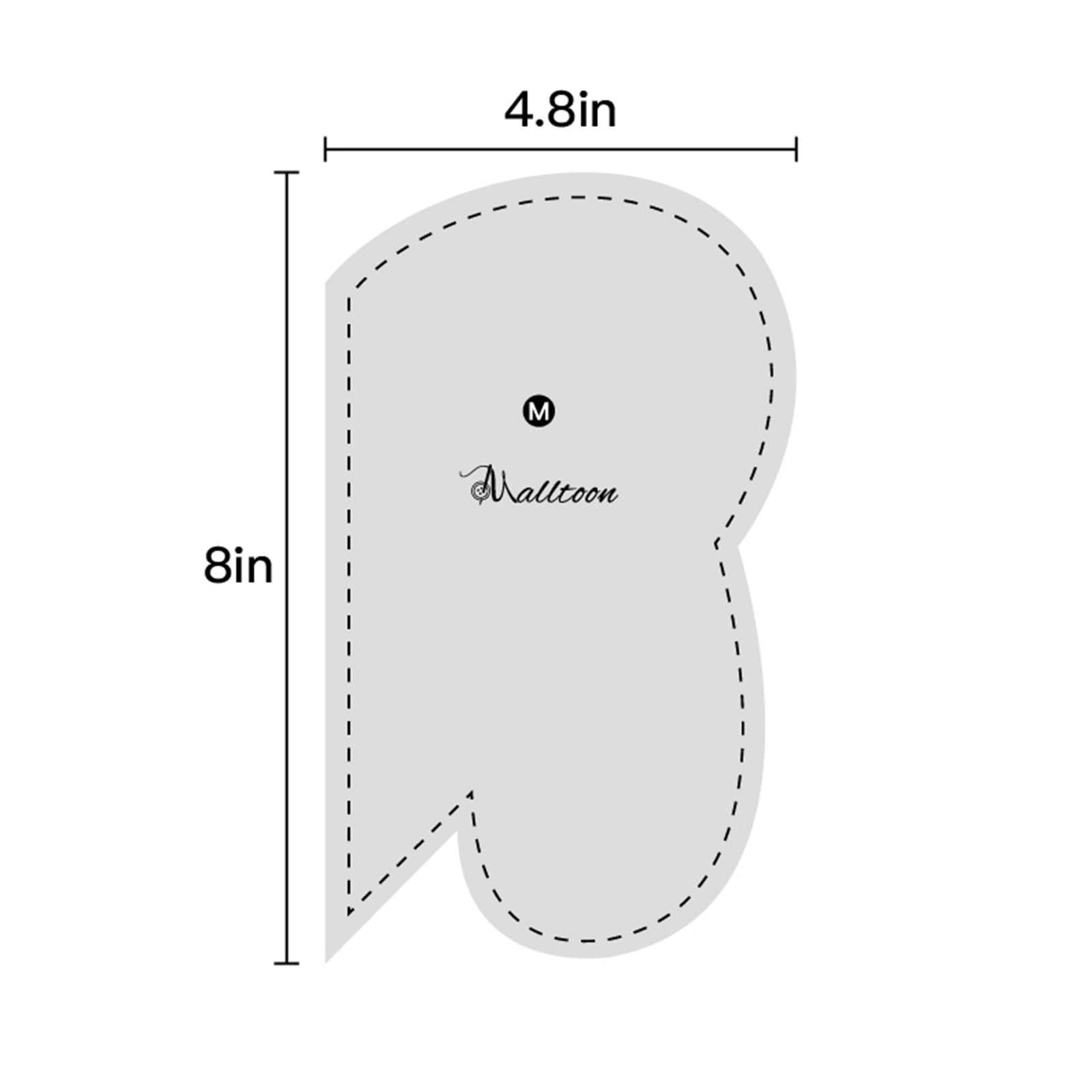 1x Acrylic Quilting Templates Heart Shape for DIY Craftwork and Sewing M