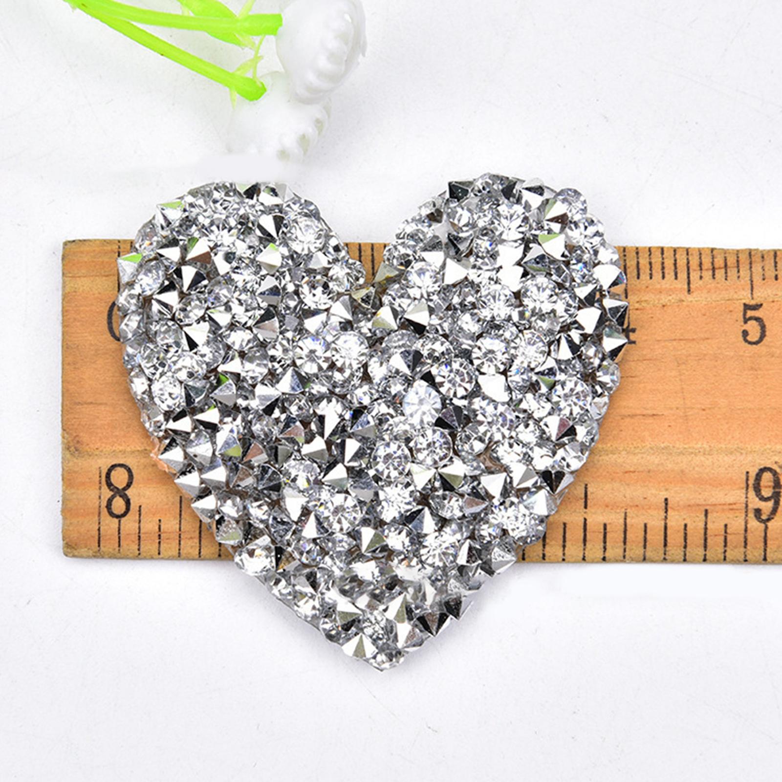 Rhinestone Decorative Bling Sequins Crafts Patches for Repair Dress Jacket Silver 16Pcs