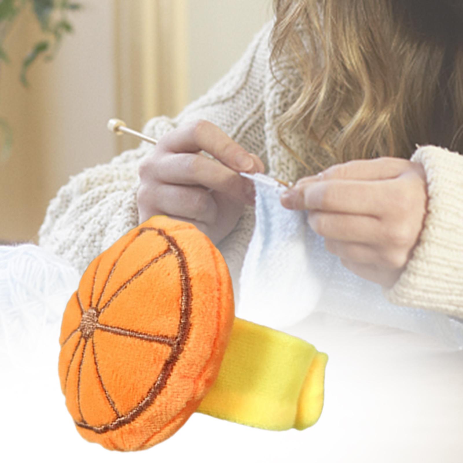 Plush Wrist Pin Cushion Pillow Pincushion Bracelet for Sewing Lemon