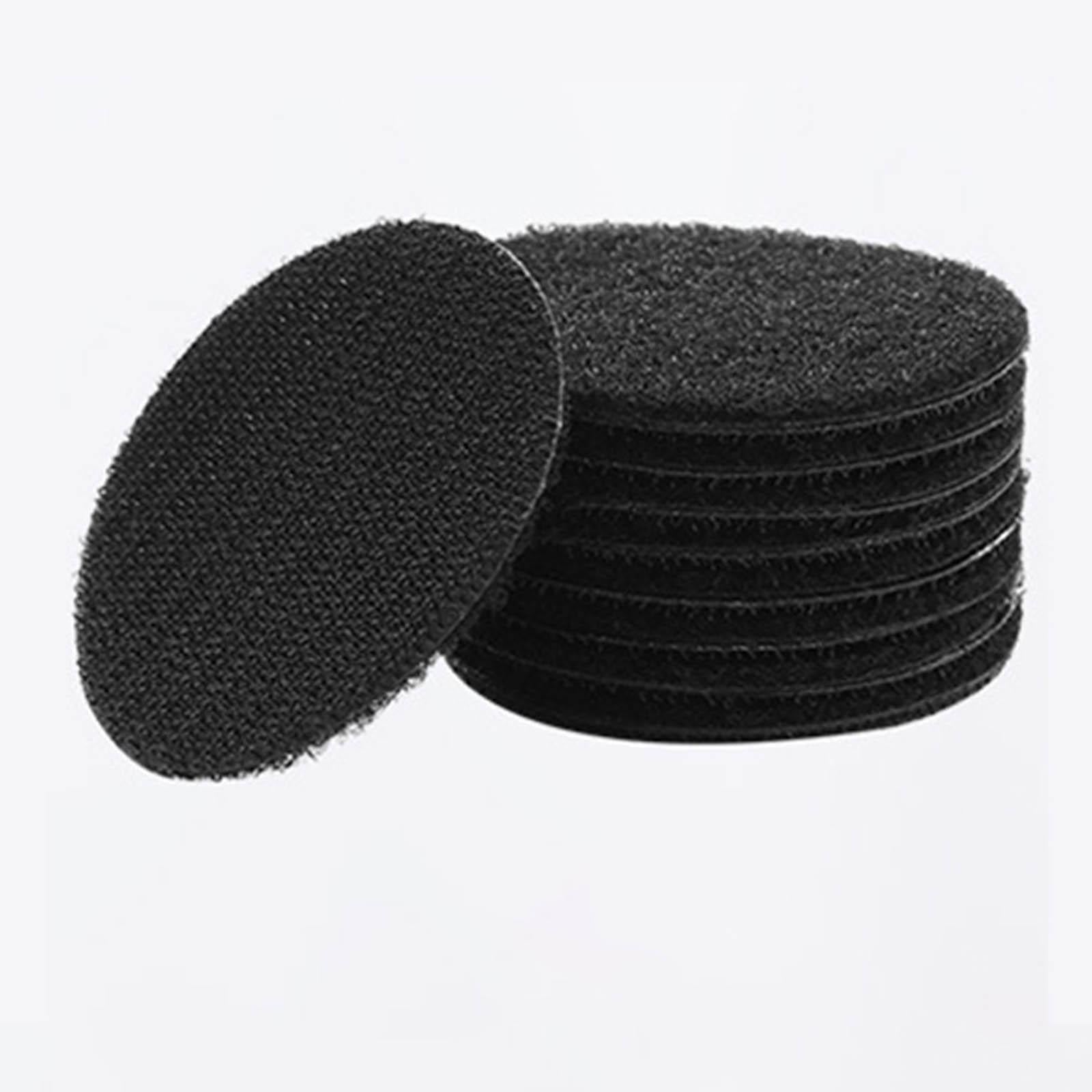 30 Pairs Adhesive Dots Tape Sticker Round Coins for Linens Carpet Sofa Black