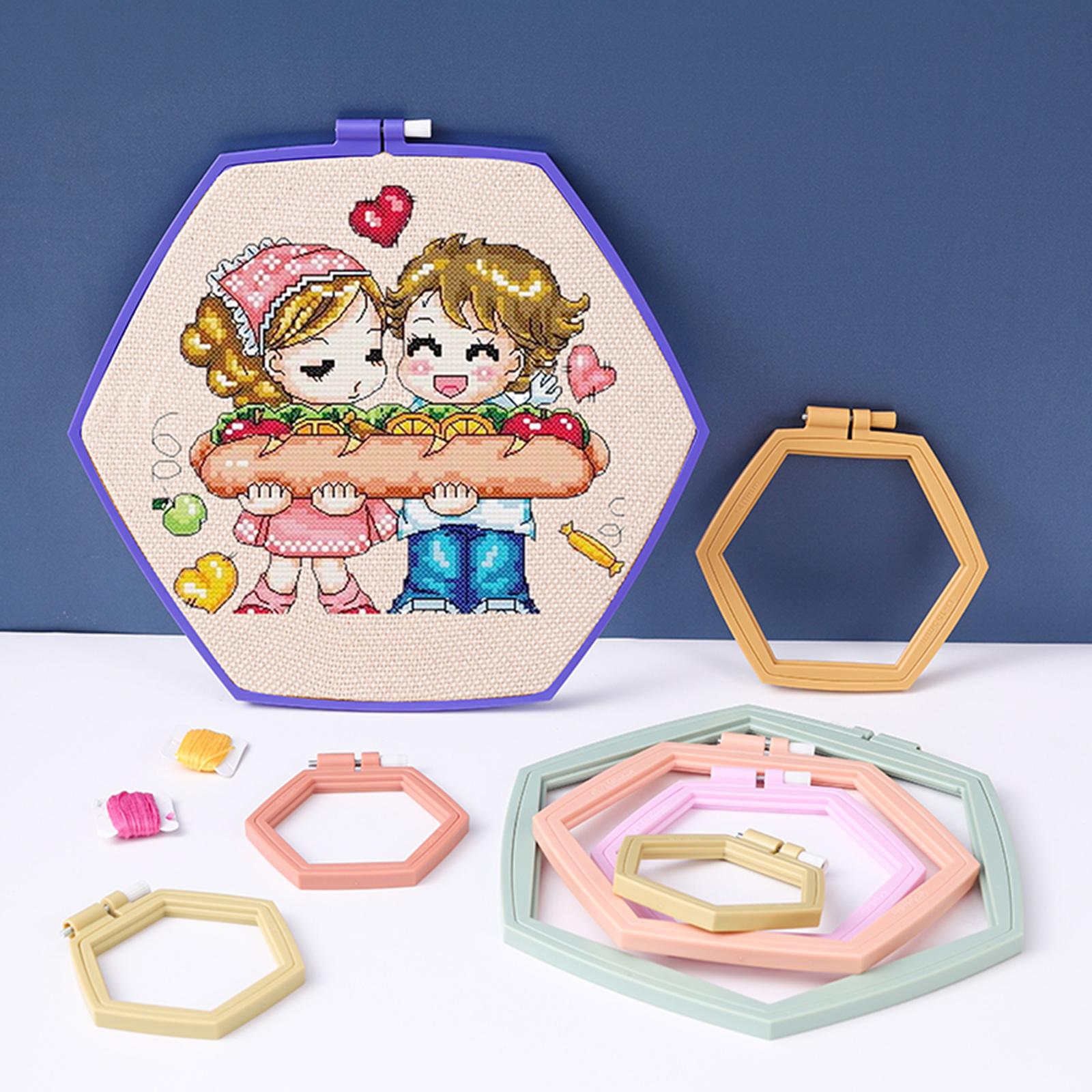 Embroidery Hoop Handy Sewing Cross Stitch Hoop Ring Frame Needlework Crafts 210mm x 185mm