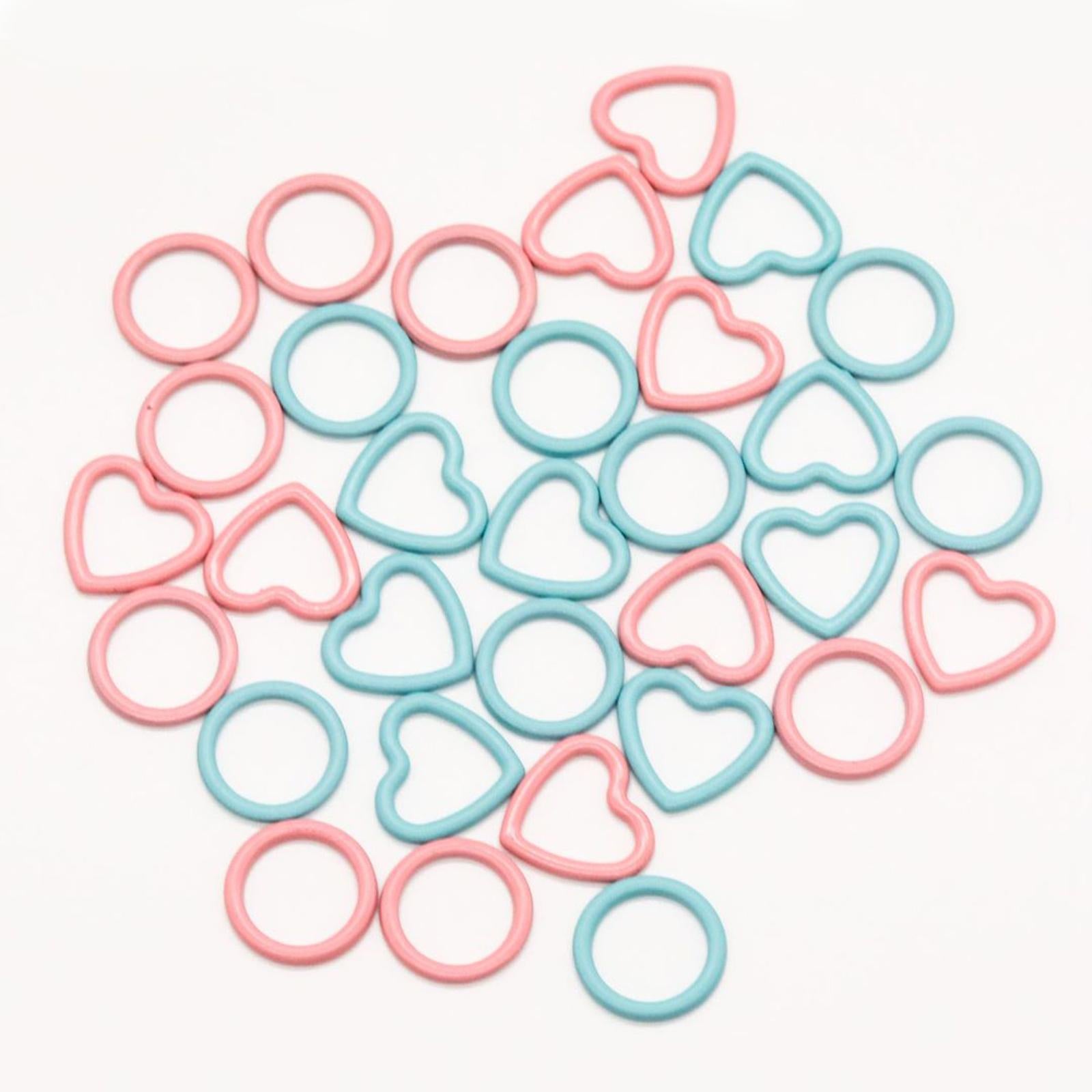 32 Pcs Crochet Knitting Markers Split Colorful Purple Handmade Pink blue
