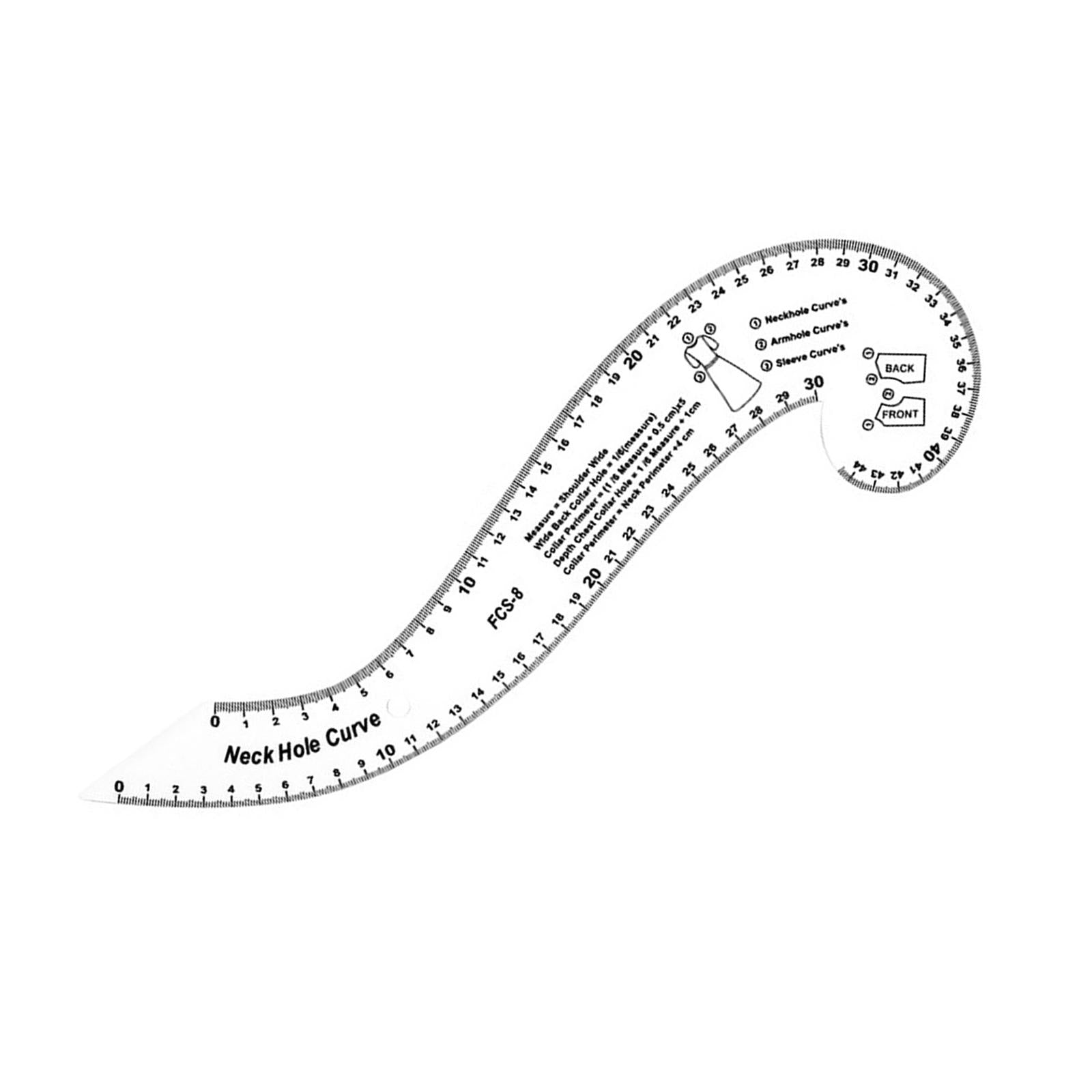 Sewing French Curve Ruler Fashion Design Pattern Making Neck Hole Curve