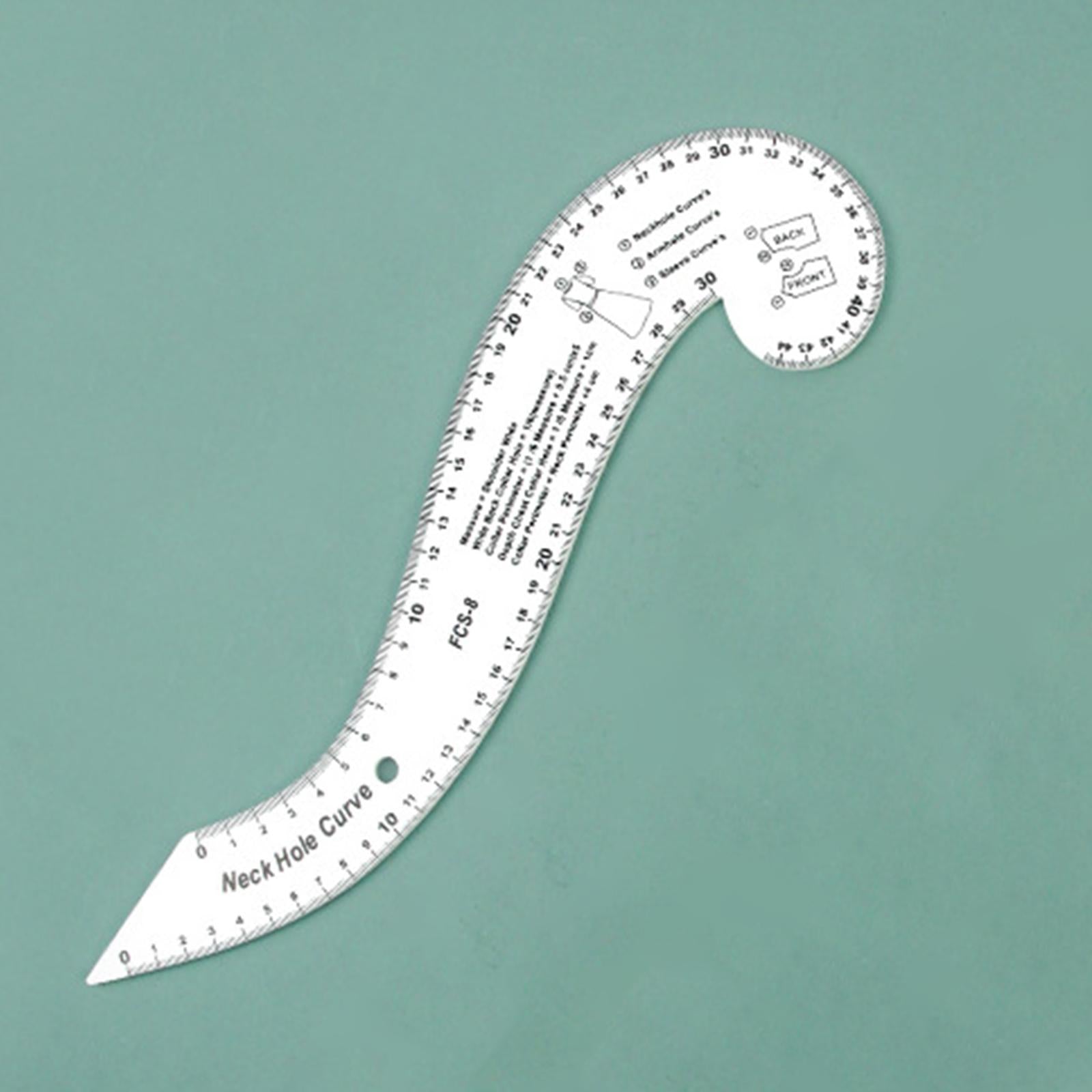 Sewing French Curve Ruler Fashion Design Pattern Making Neck Hole Curve