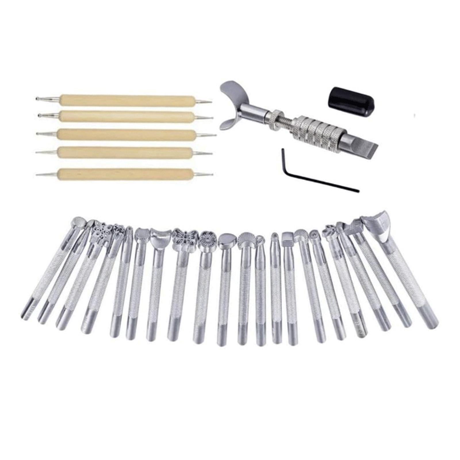 Leather Stamp Tools DIY Leather Craft Hammer Stitching Leather Working Kit
