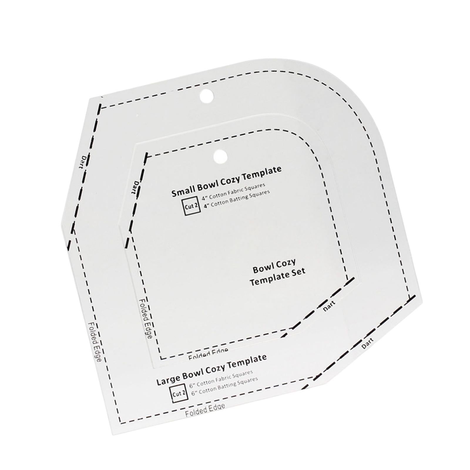 Bowl Cozy Template DIY Craft Clear Acrylic Patchwork Ruler 6x6x0.12inch