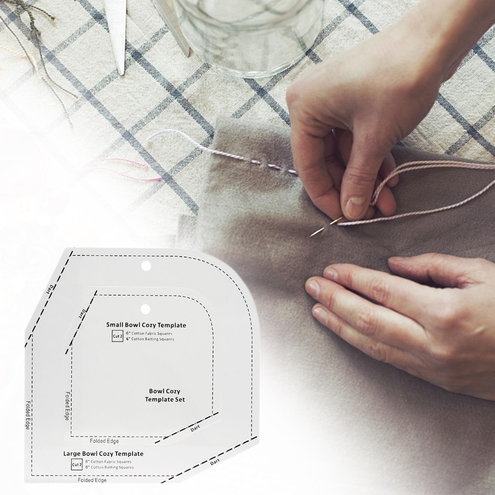 Bowl Cozy Template DIY Craft Clear Acrylic Patchwork Ruler 8x8x0.12inch