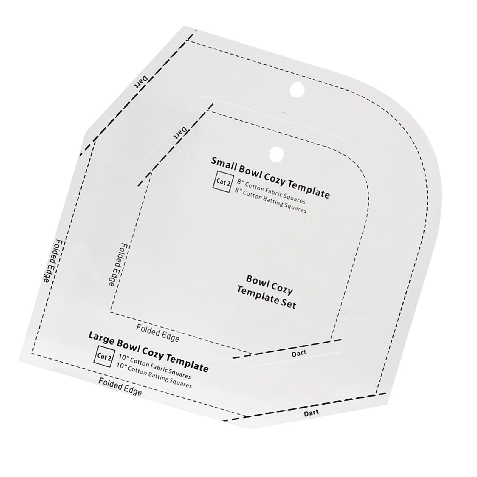 Bowl Cozy Template DIY Craft Clear Acrylic Patchwork Ruler 10x10x0.12inch
