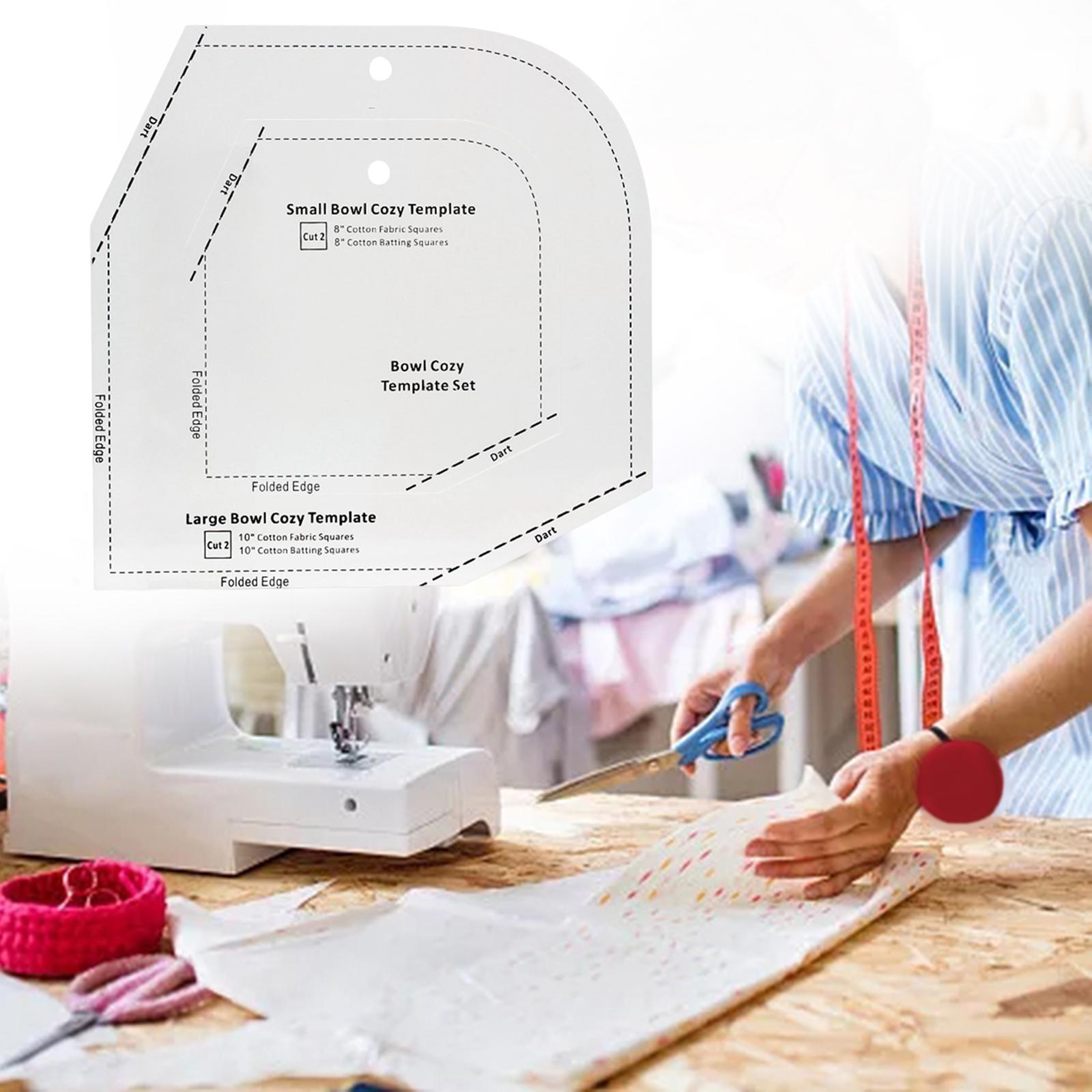 Bowl Cozy Template DIY Craft Clear Acrylic Patchwork Ruler 10x10x0.12inch