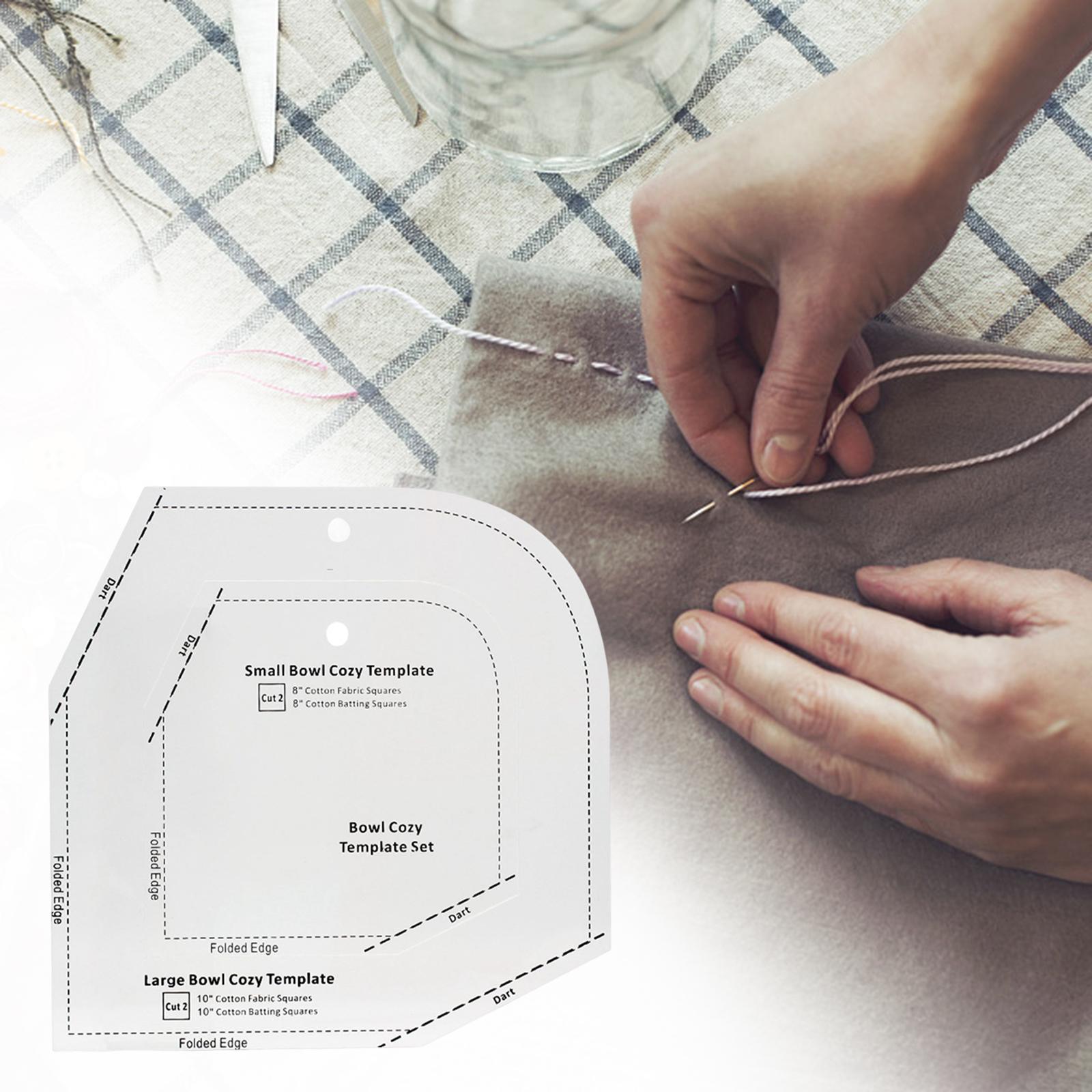 Bowl Cozy Template DIY Craft Clear Acrylic Patchwork Ruler 10x10x0.12inch