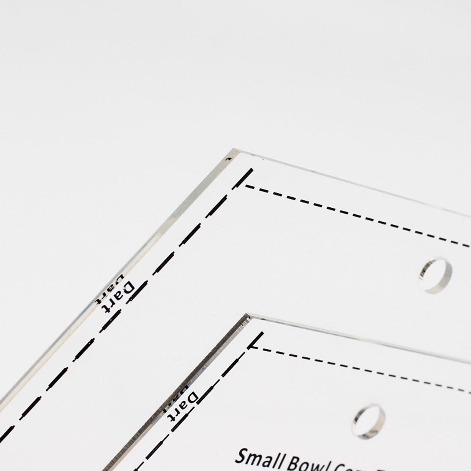 Bowl Cozy Template DIY Craft Clear Acrylic Patchwork Ruler 10x10x0.12inch
