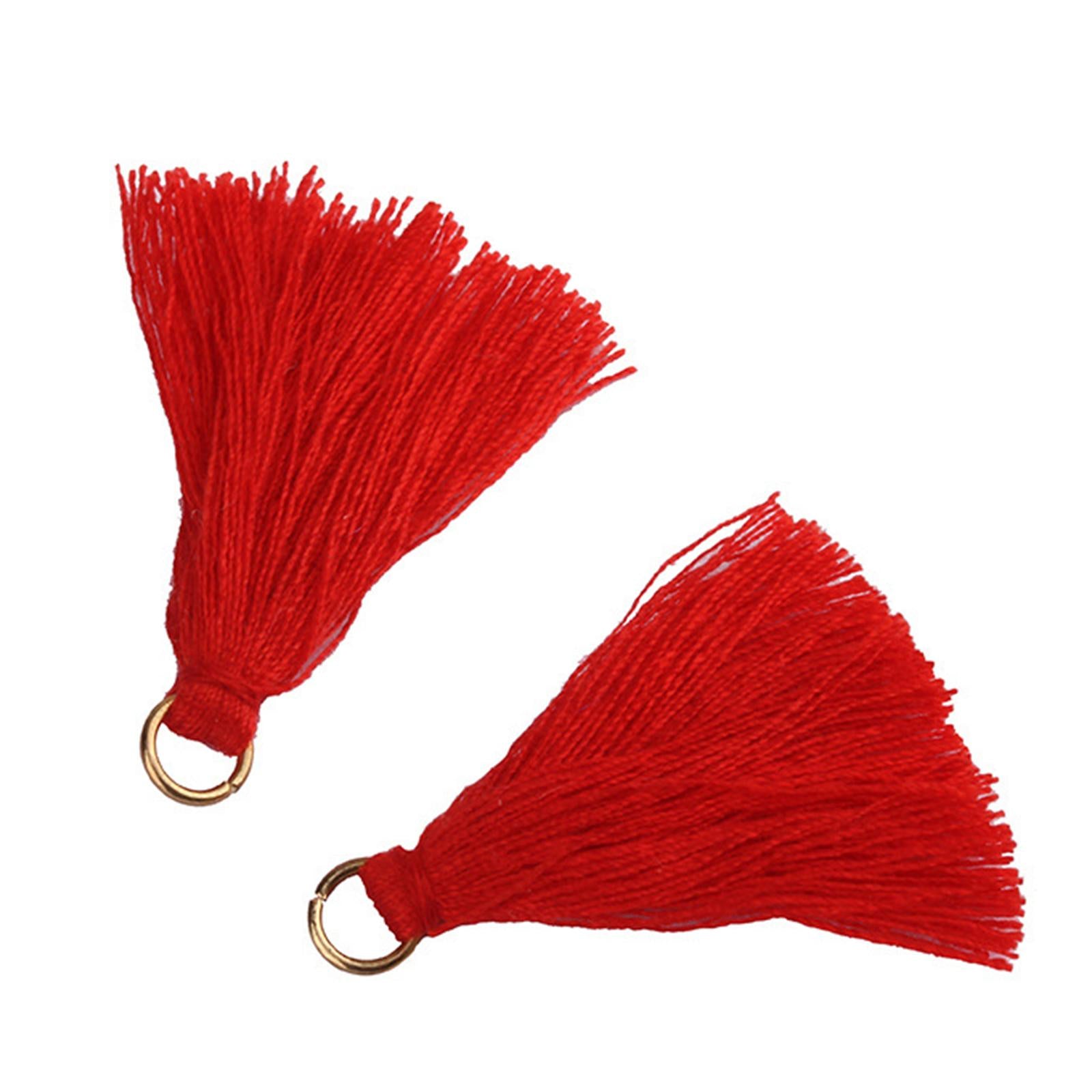 100Pcs Silky Thread Tassels Charm for Jewelry Decor Cellphone Straps Earring
