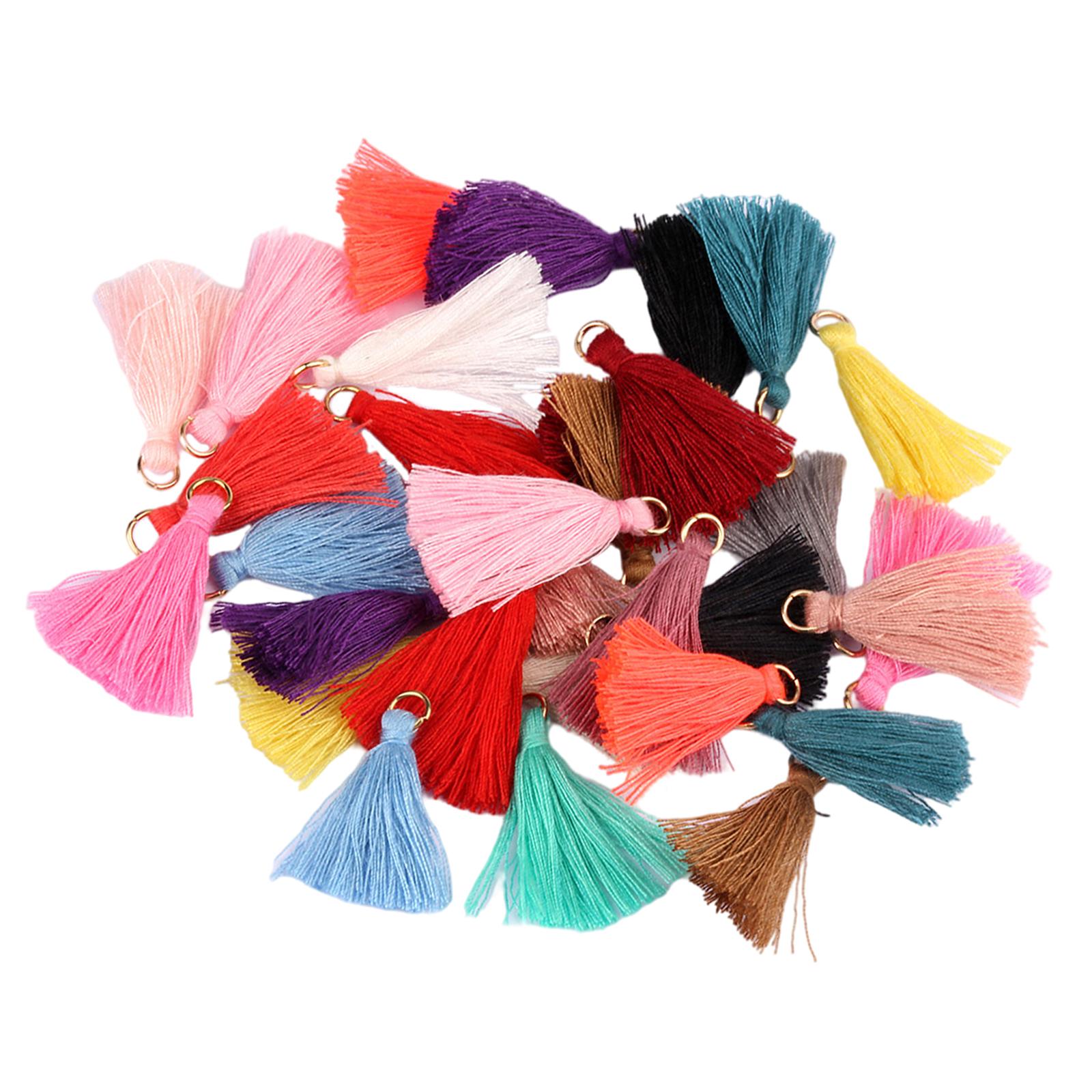 100Pcs Silky Thread Tassels Charm for Jewelry Decor Cellphone Straps Earring