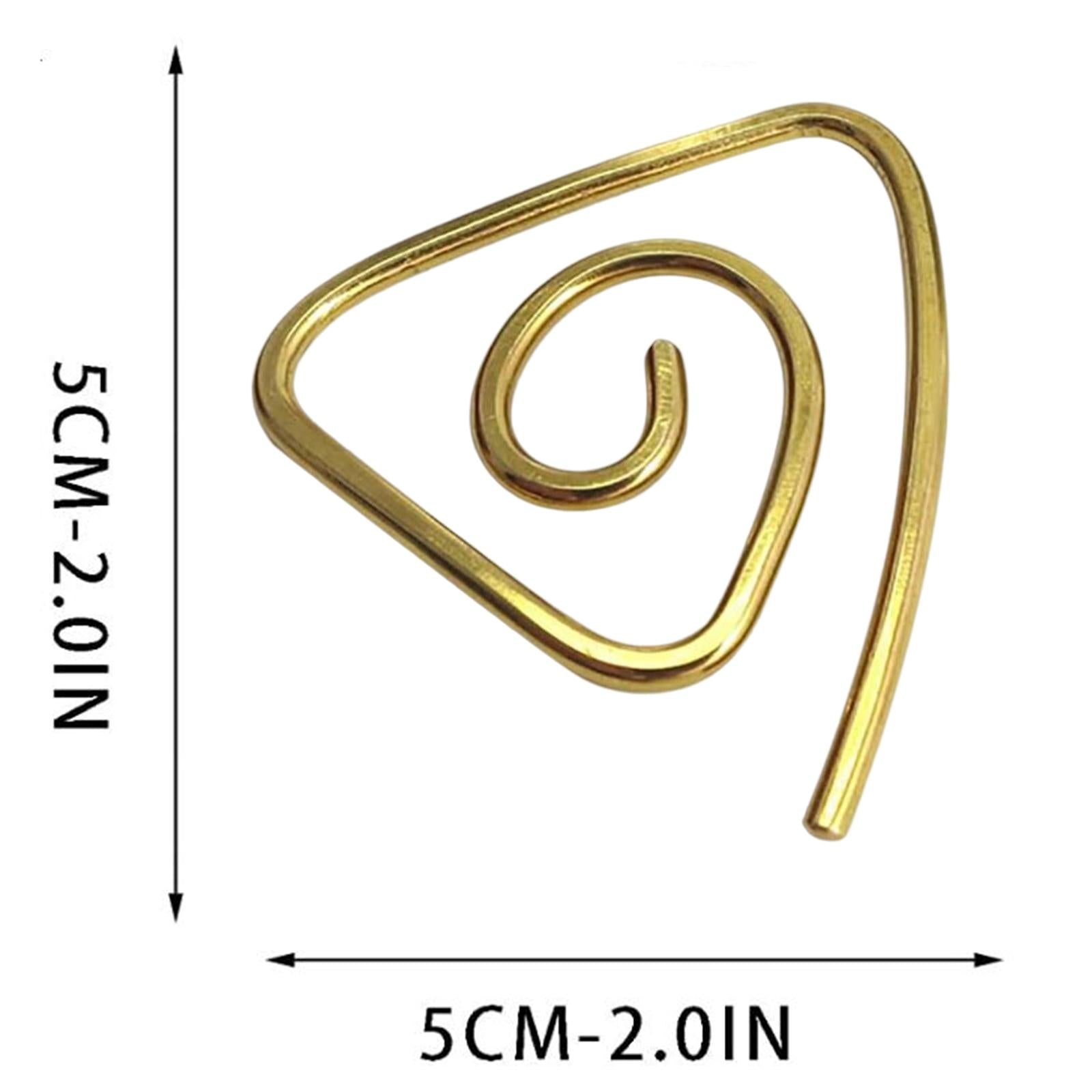 6X Needle Spiral Cable Needle for Knitting Bent Tapestry Golden Triangular