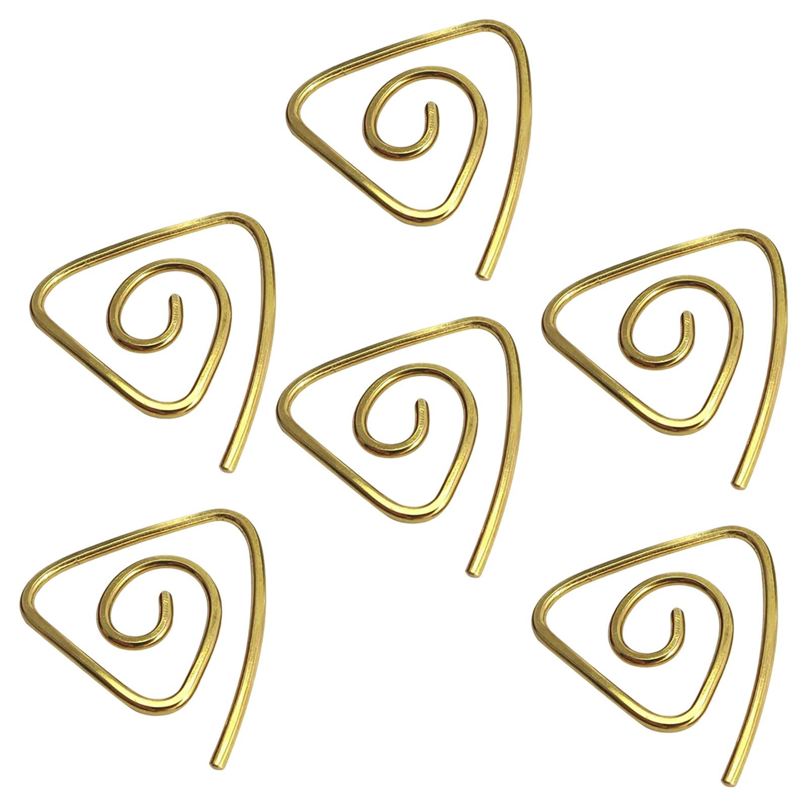 6X Needle Spiral Cable Needle for Knitting Bent Tapestry Golden Triangular