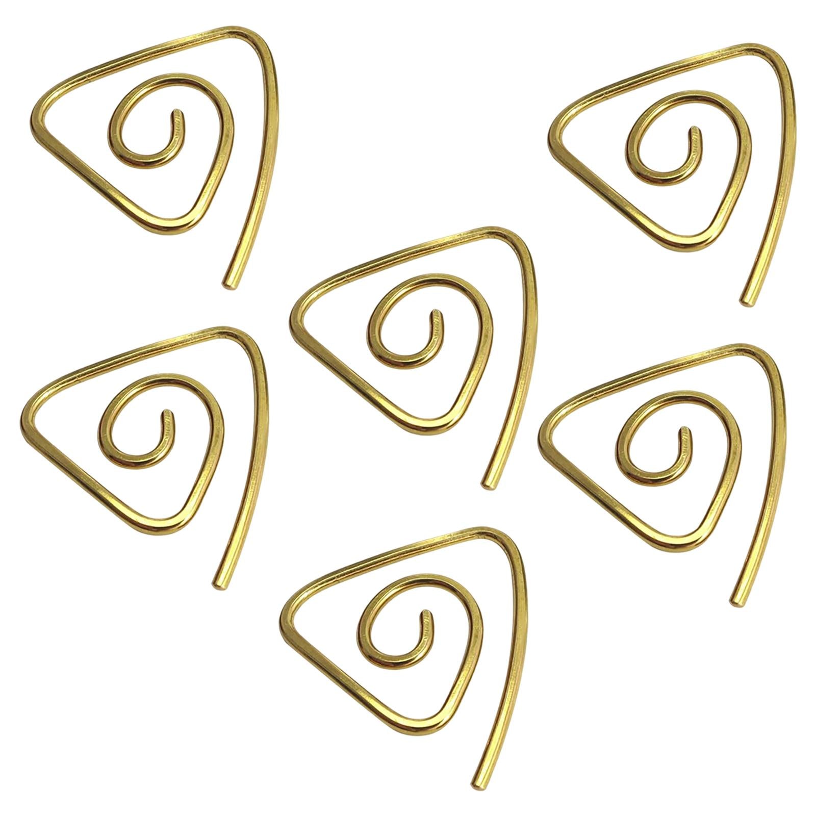 6X Needle Spiral Cable Needle for Knitting Bent Tapestry Golden Triangular