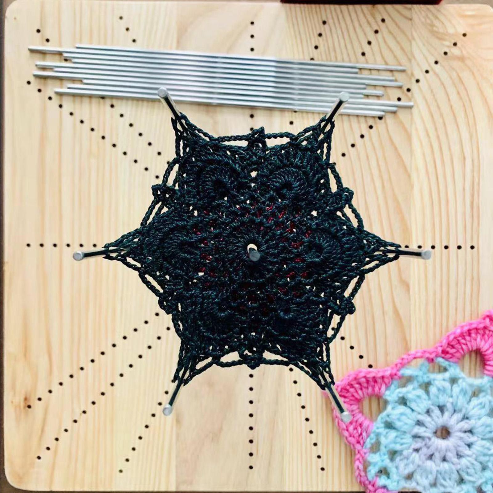 Crochet Blocking Board with 10 Pins Blocking Mat for Knitting and Crocheting