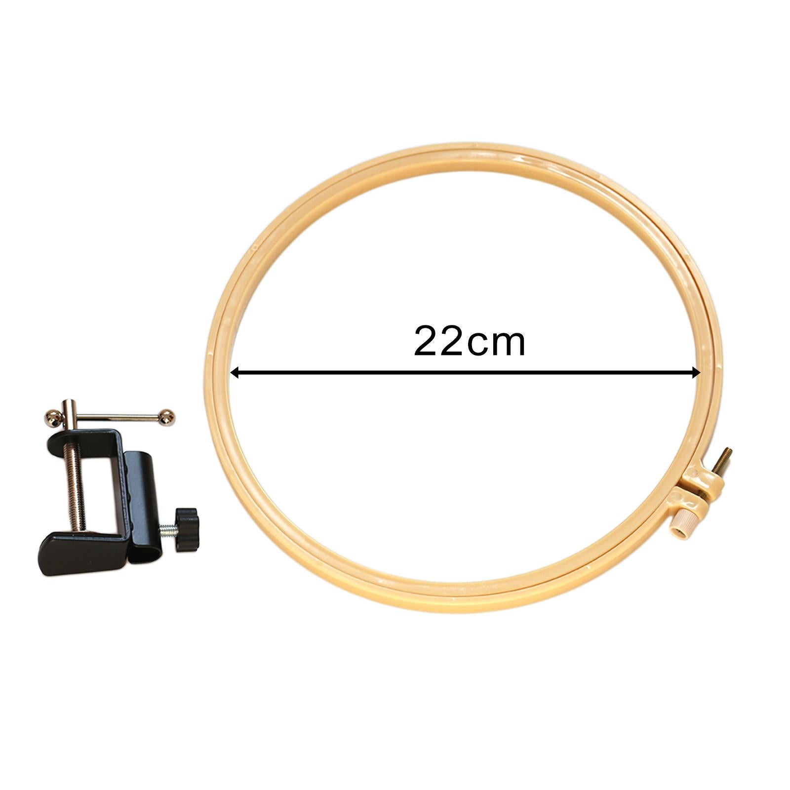Plastic Embroidery Hoop Spring Tension Sewing Needlework Circle Reusable Inner Diameter 22cm