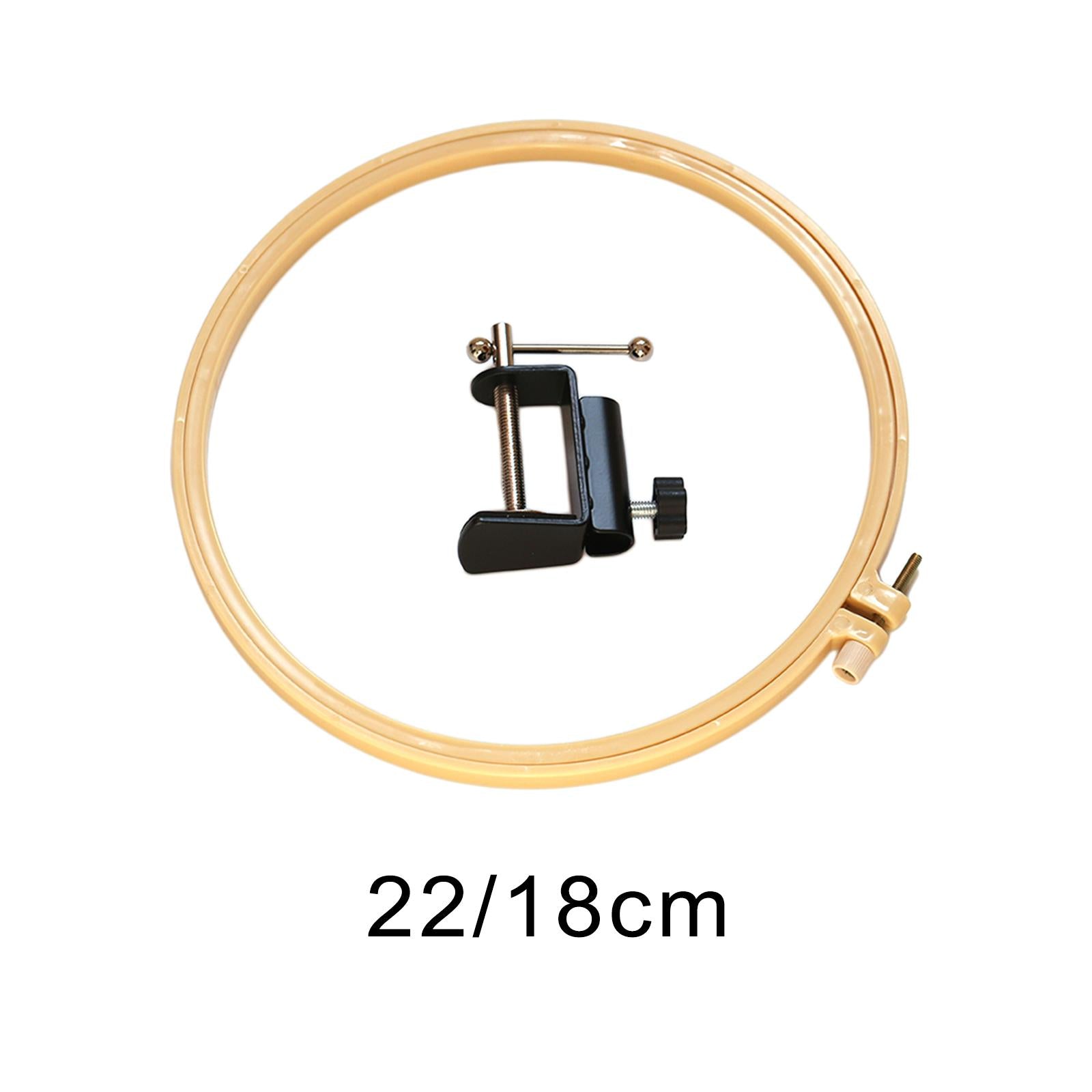 Plastic Embroidery Hoop Spring Tension Sewing Needlework Circle Reusable Inner Diameter 22cm