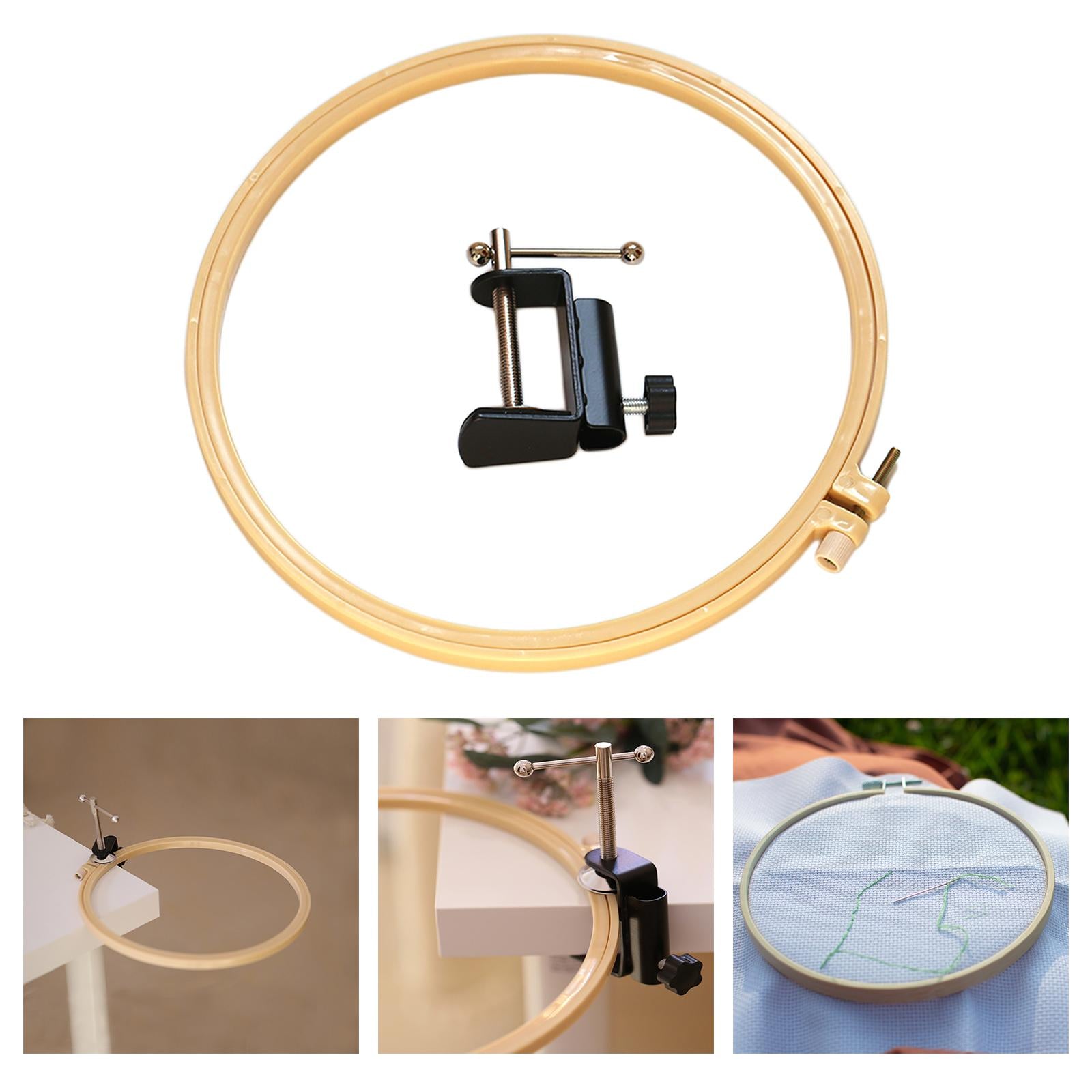 Plastic Embroidery Hoop Spring Tension Sewing Needlework Circle Reusable Inner Diameter 18cm