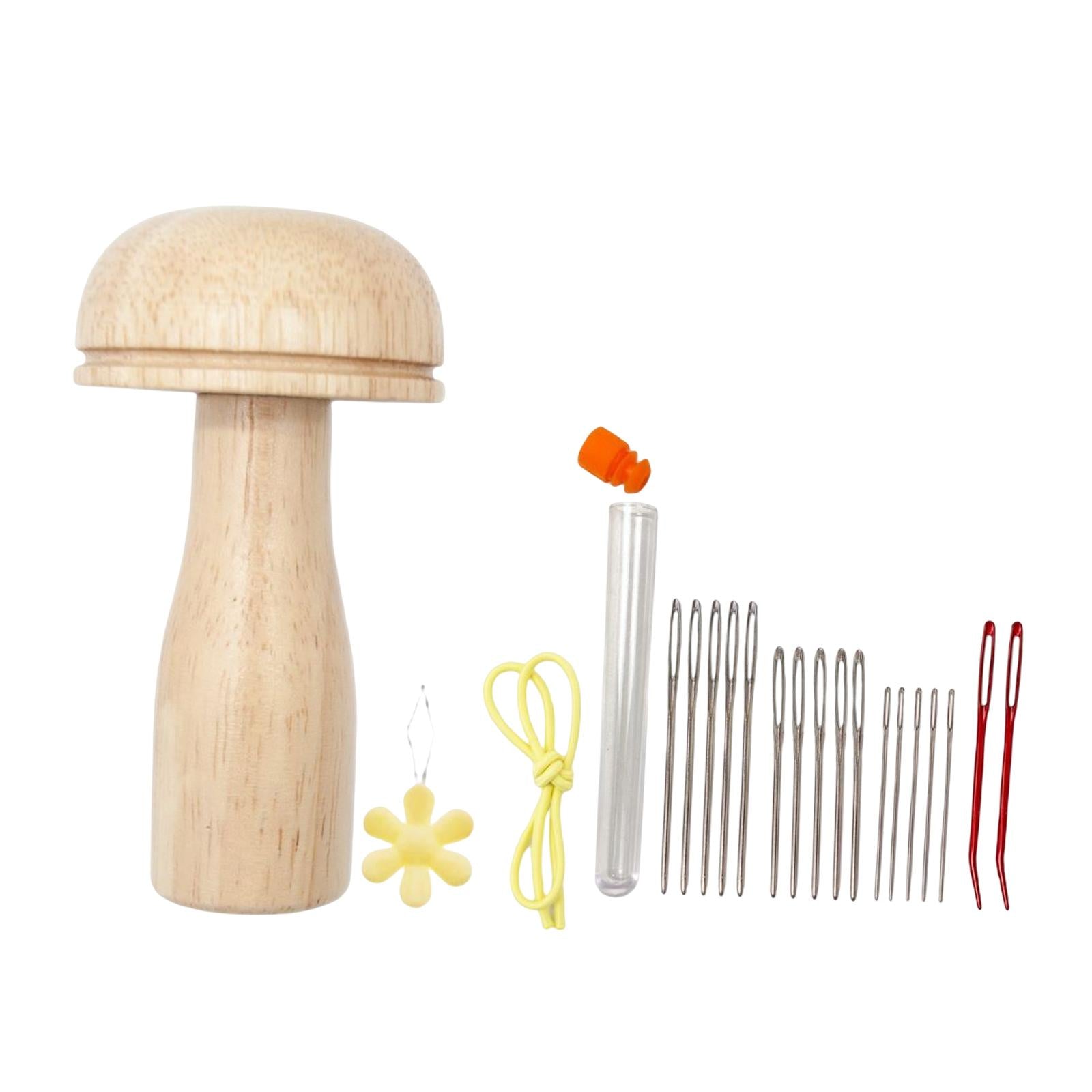 Cute Mushroom Shape Sewing Tools Kit Lightweight Repair for Sock Sewing Hats