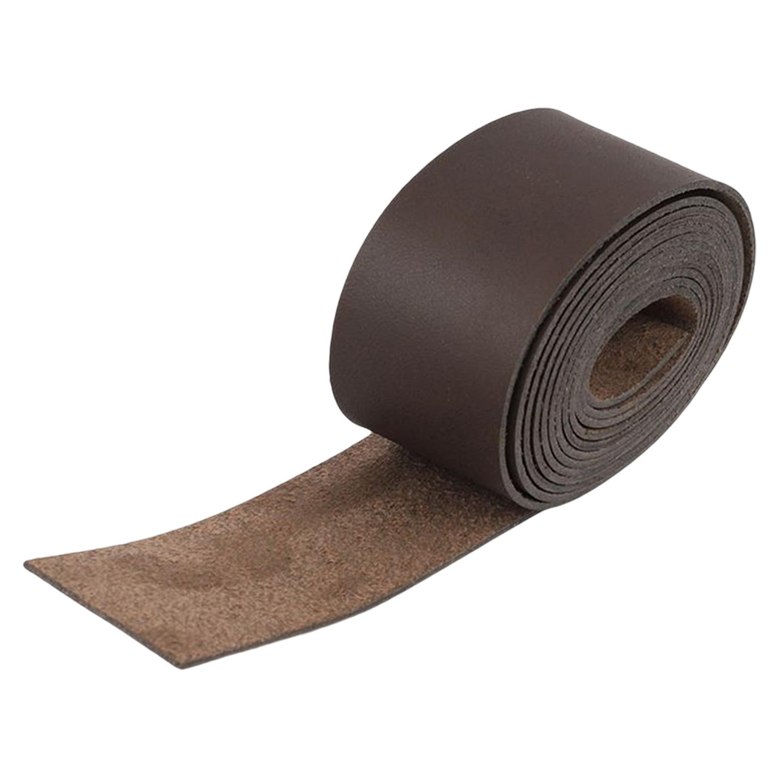 2M Leather Strips & Straps Belt Bag Decor 50 mm Wide for Clothing Watch Dark brown