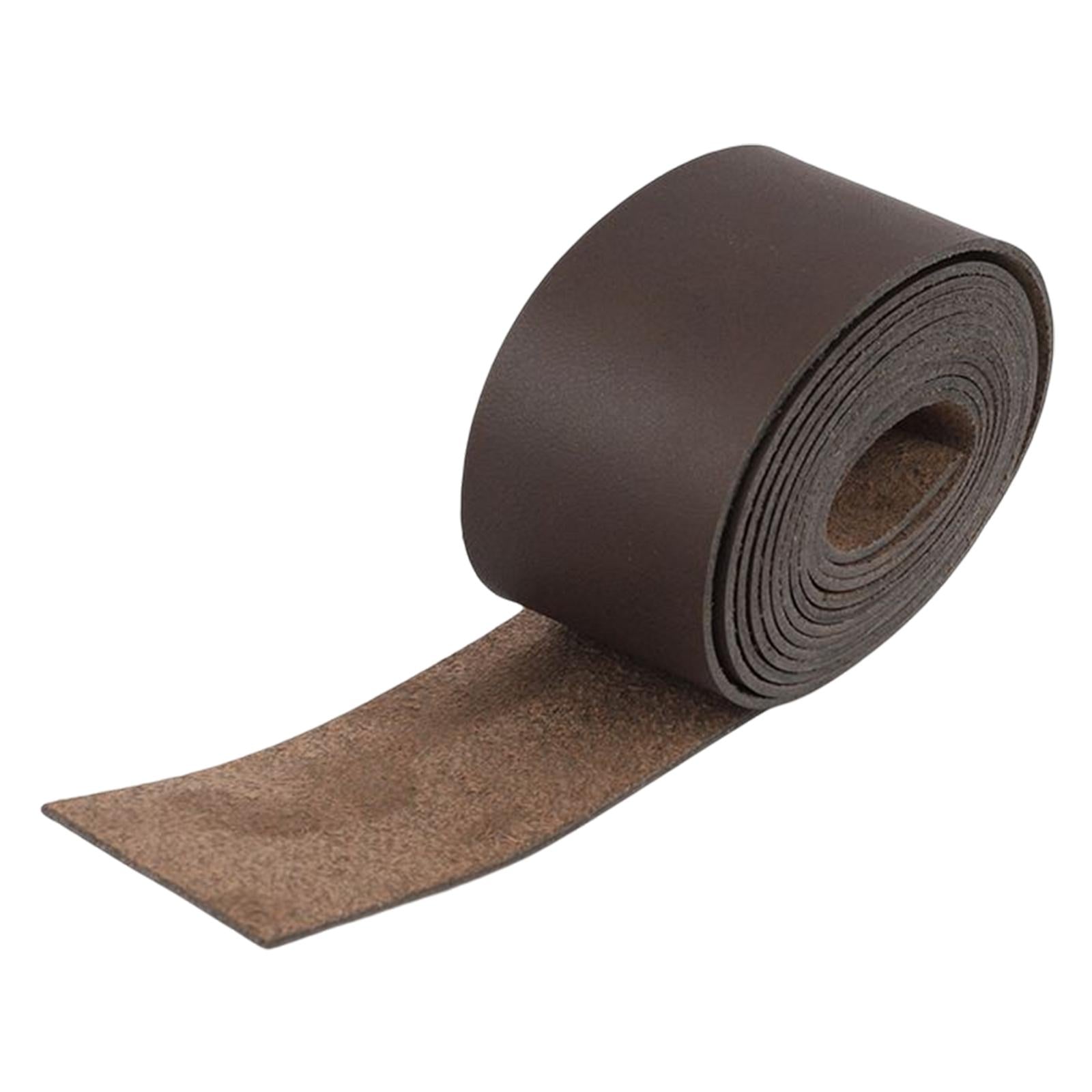 2M Leather Strips & Straps Belt Bag Decor 50 mm Wide for Clothing Watch Dark brown