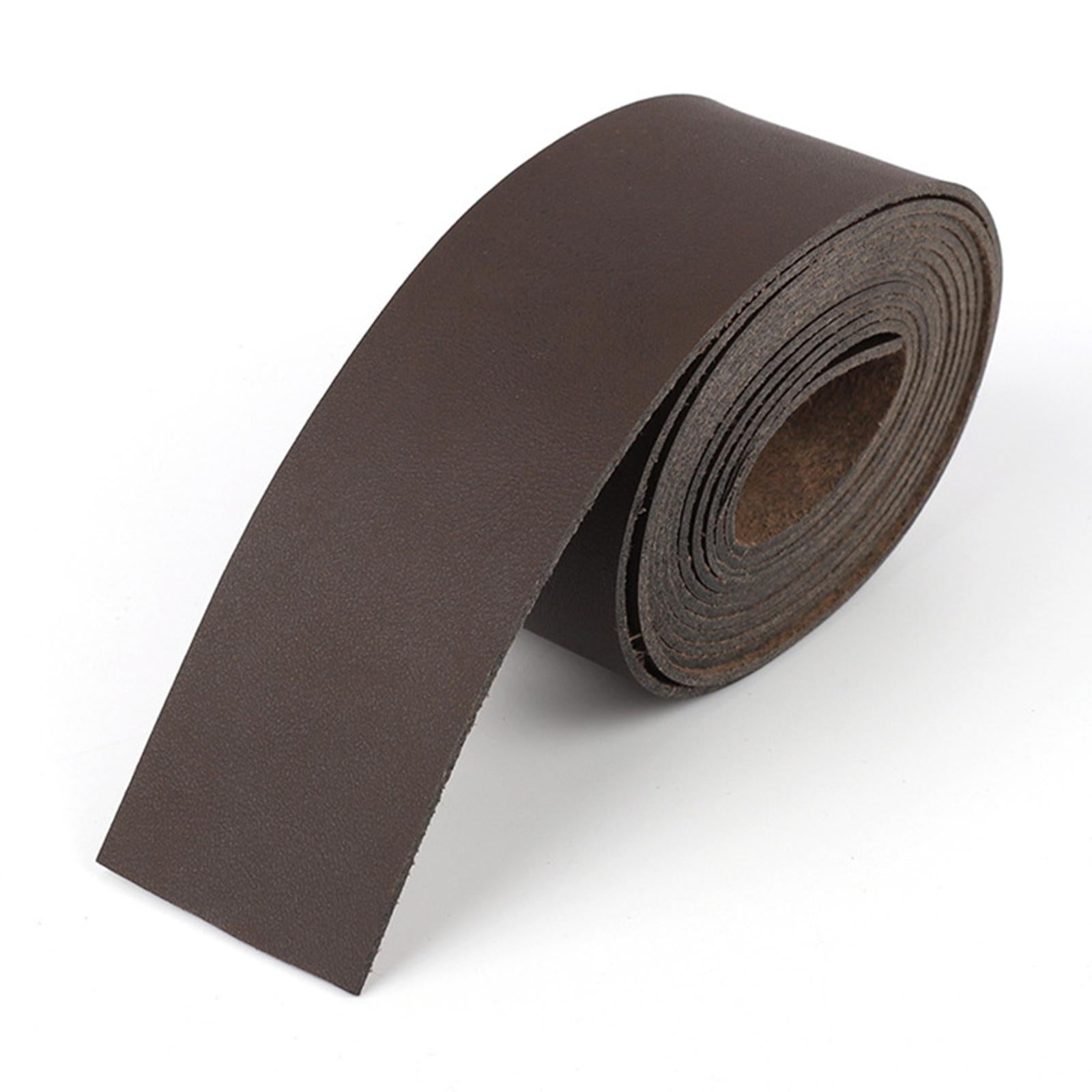 2M Leather Strips & Straps Belt Bag Decor 50 mm Wide for Clothing Watch Dark brown