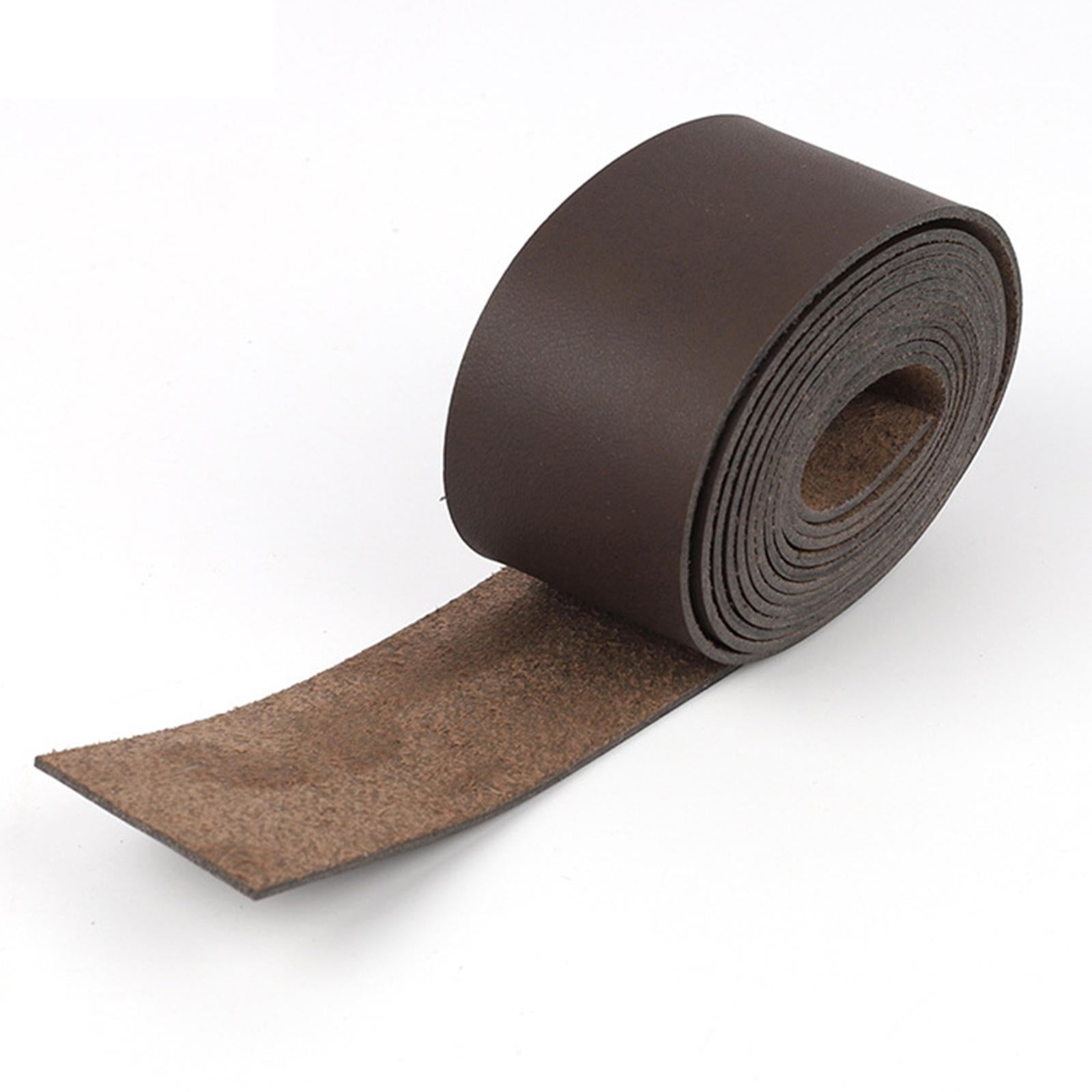 2M Leather Strips & Straps Belt Bag Decor 50 mm Wide for Clothing Watch Dark brown