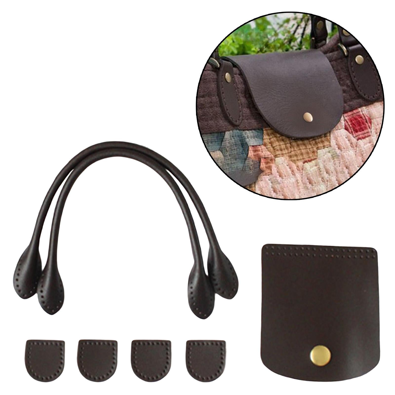 2X DIY Bag Belt Strap Crossbody PU Leather Vintage Detachable for DIY Coffee