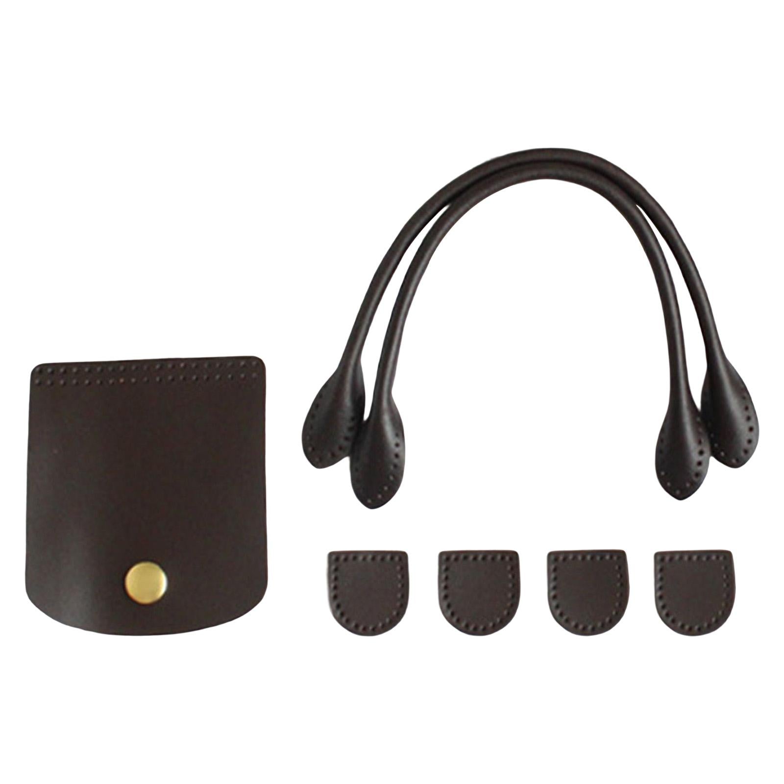 2X DIY Bag Belt Strap Crossbody PU Leather Vintage Detachable for DIY Coffee