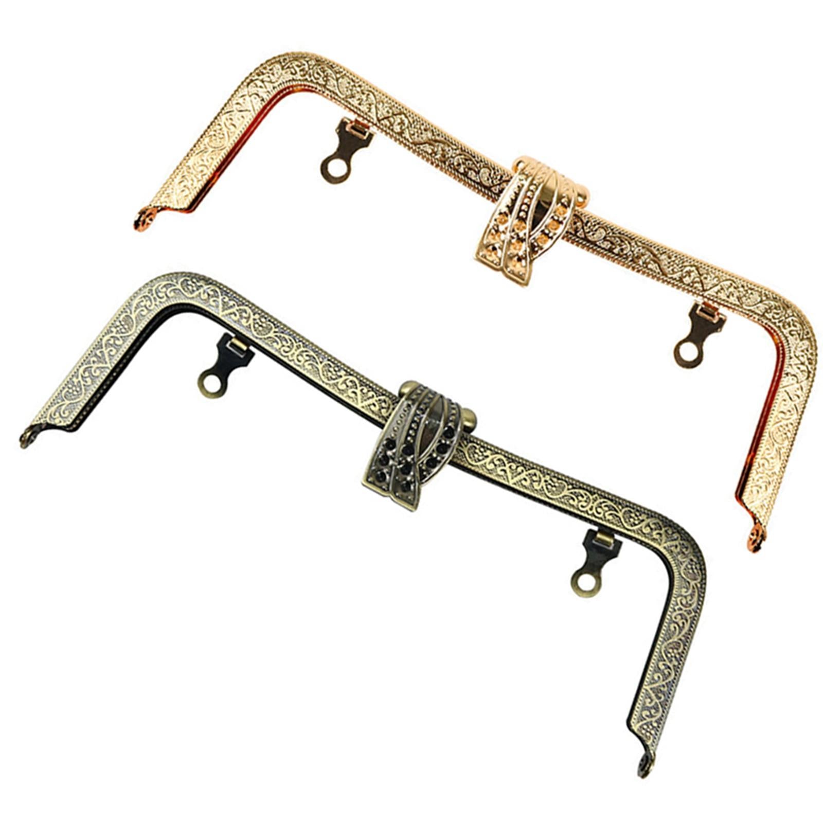 Bag Kiss Clasp Lock Coin Bag Clasp Metal Purse Frame for Wallet Purse Making Bronze